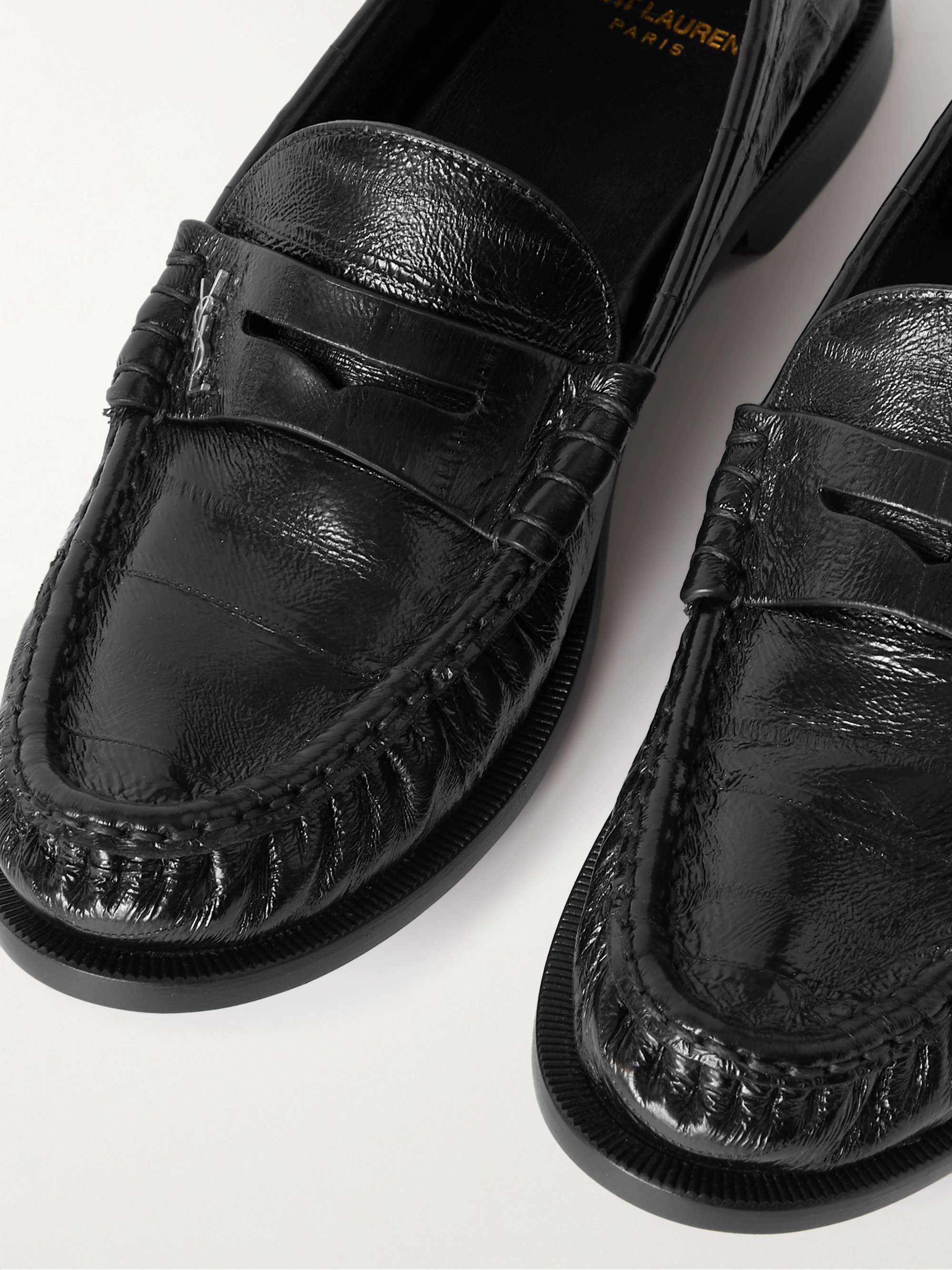 SAINT LAURENT Leather loafers