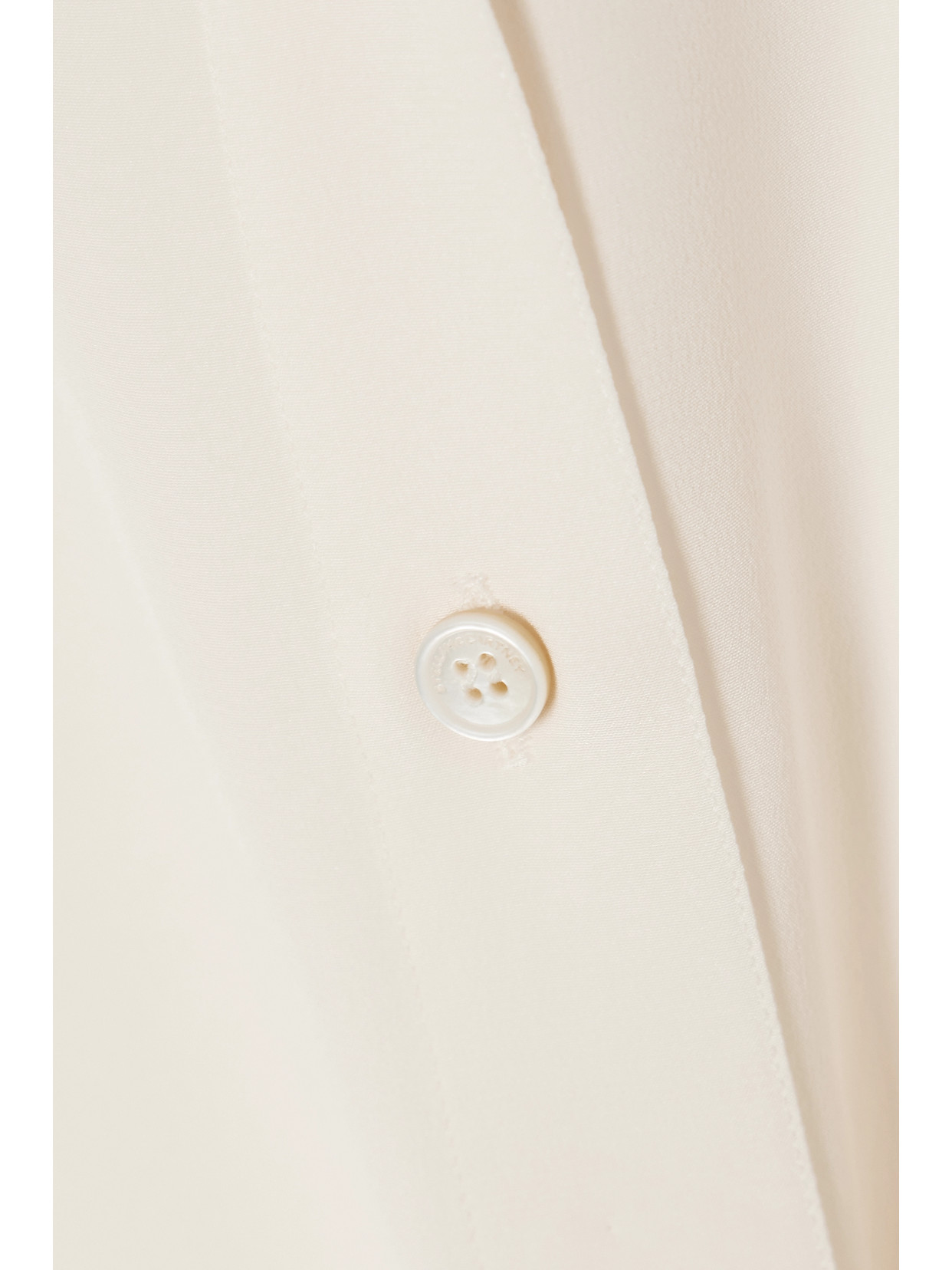 Stella Mccartney Long-sleeve Silk Shirt In Neutrals