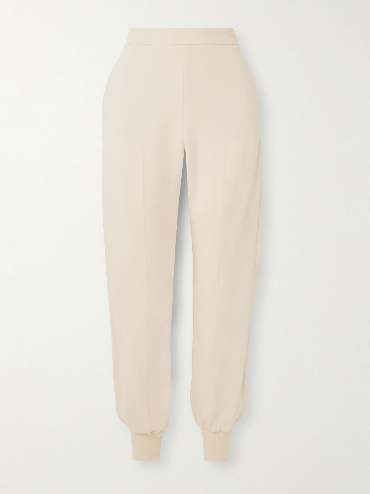 Stella Mccartney + Net Sustain Crepe Track Trousers In White