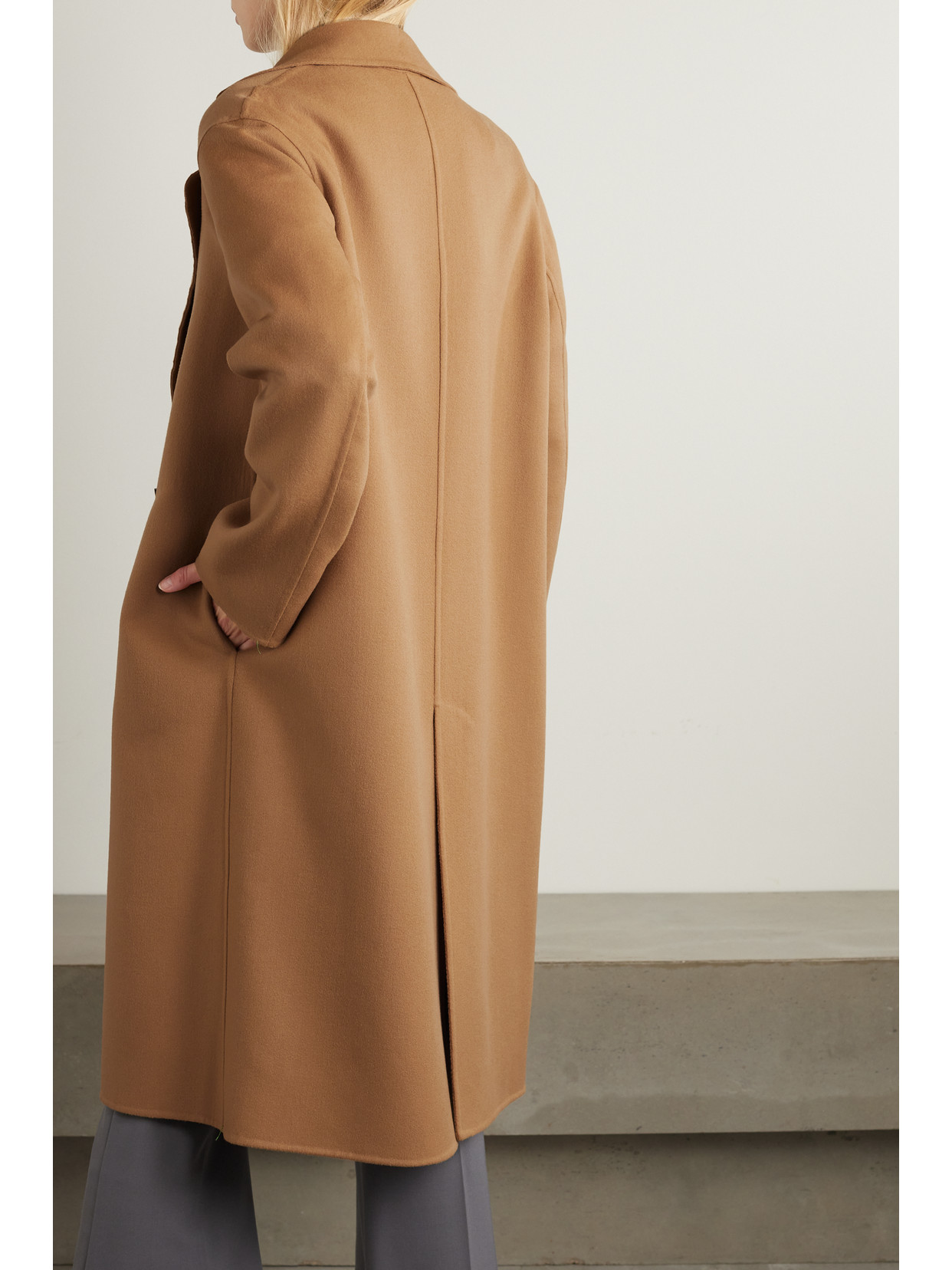 Stella Mccartney Iconic Double-breasted Wool Coat In Brown