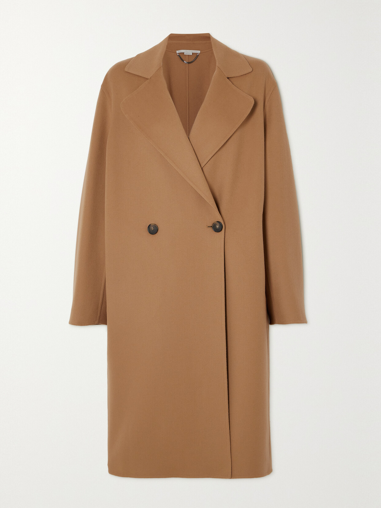 Stella Mccartney Iconic Double-breasted Wool Coat In Brown