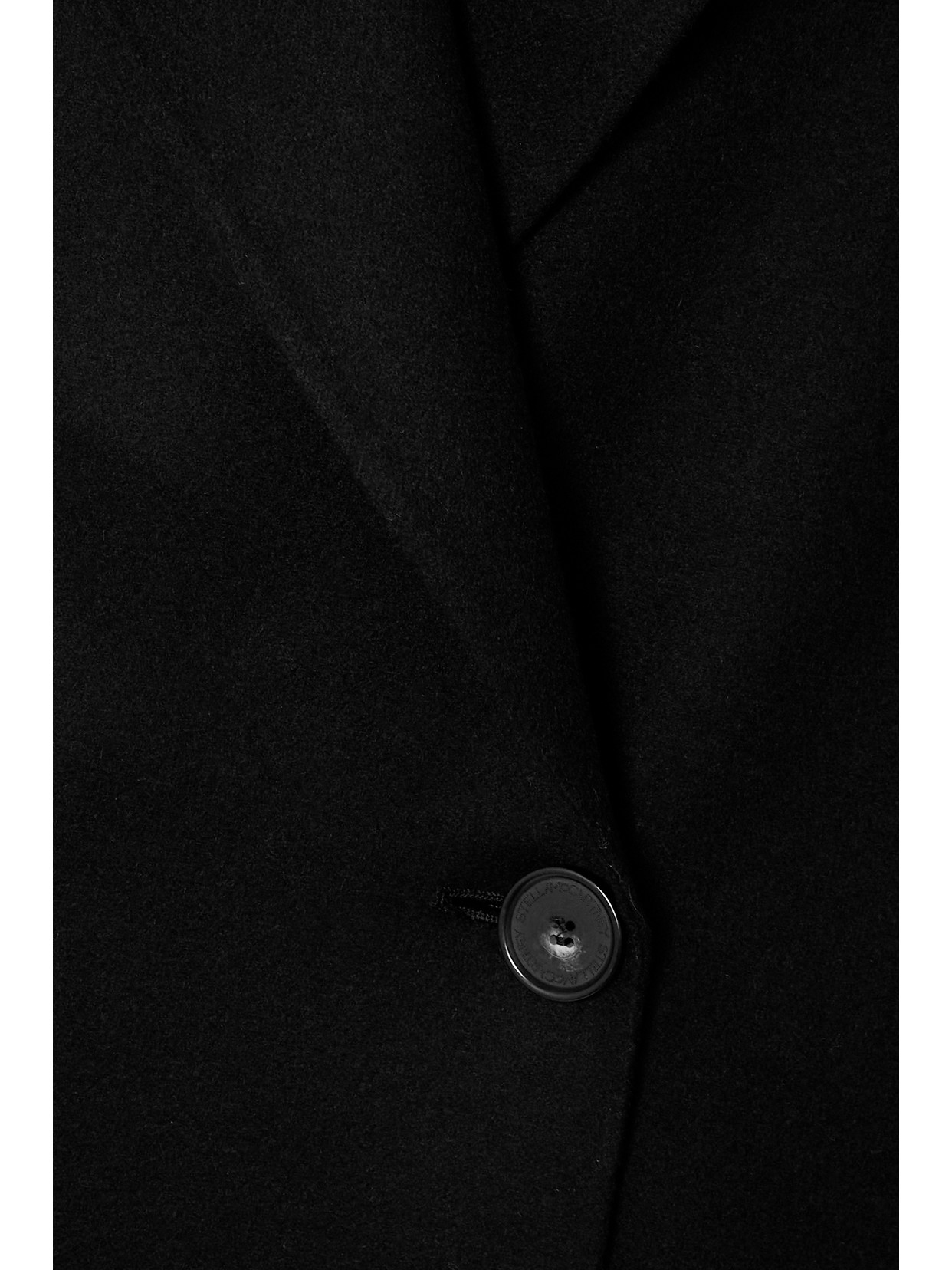 Shop Stella Mccartney Iconic Double-breasted Wool Coat In Black