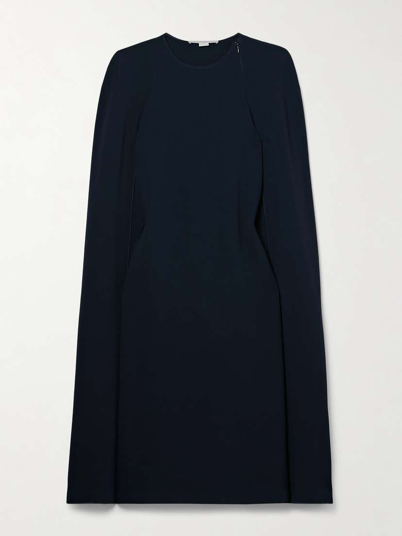 Stella McCartney + Net Sustain Cape-effect Crepe Midi Dress
