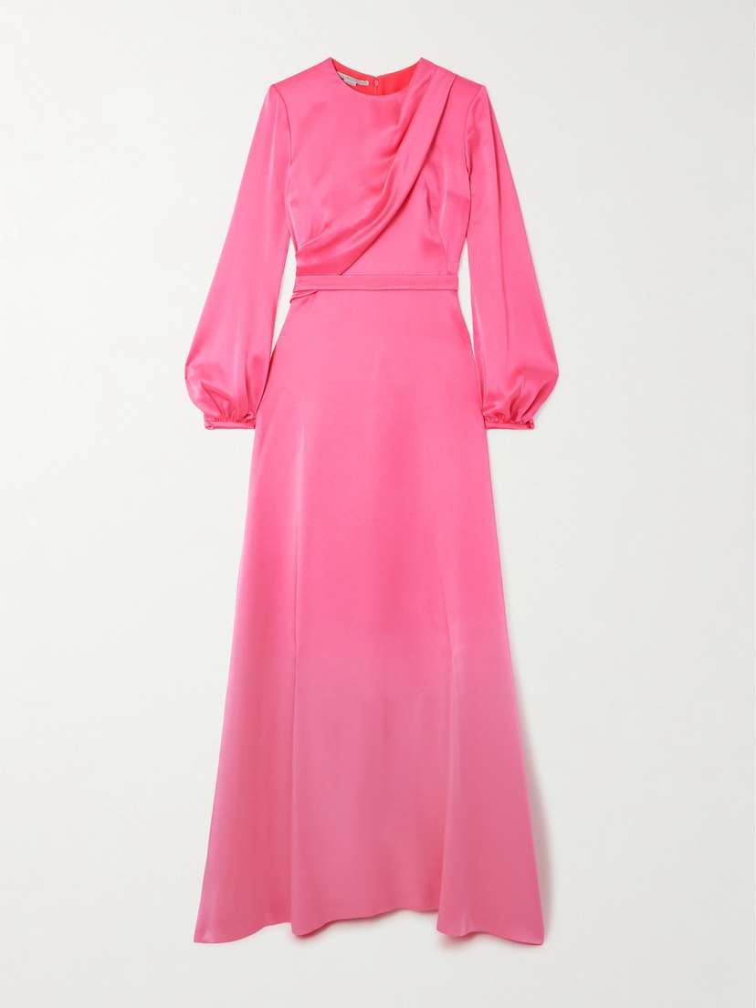 Stella McCartney Draped Duchesse-satin Gown
