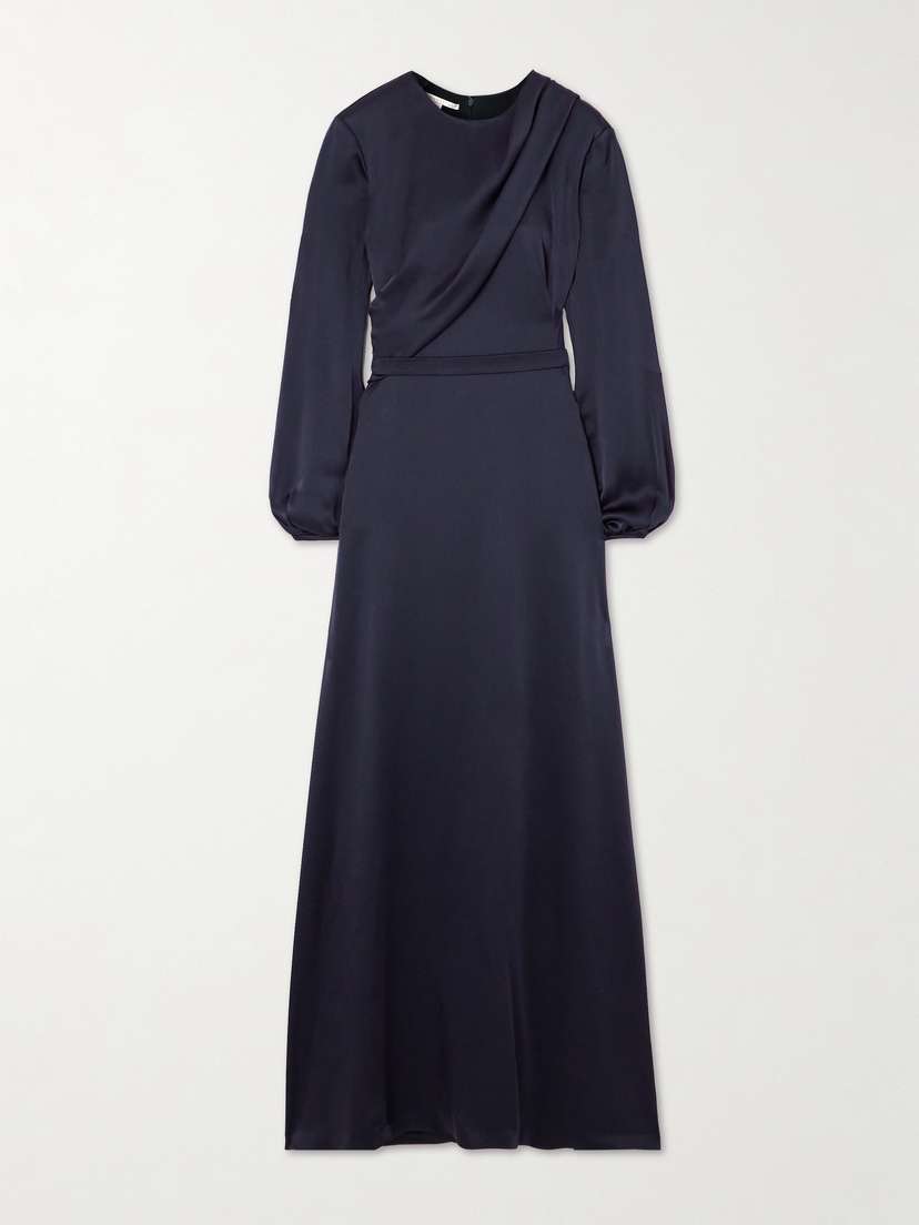 Stella McCartney Asymmetric Draped Satin Gown