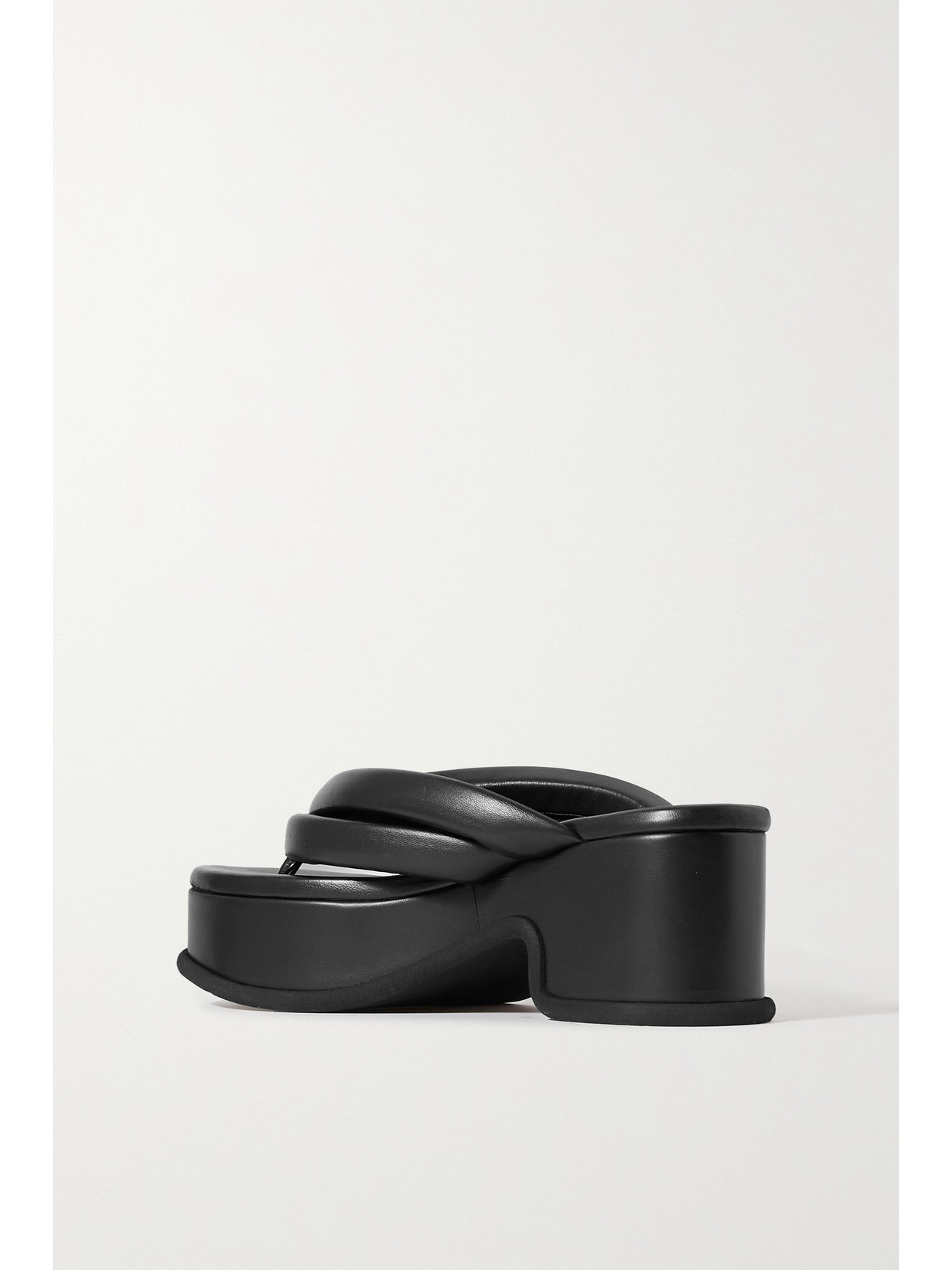 Shop Dries Van Noten Leather Platform Sandals In Black