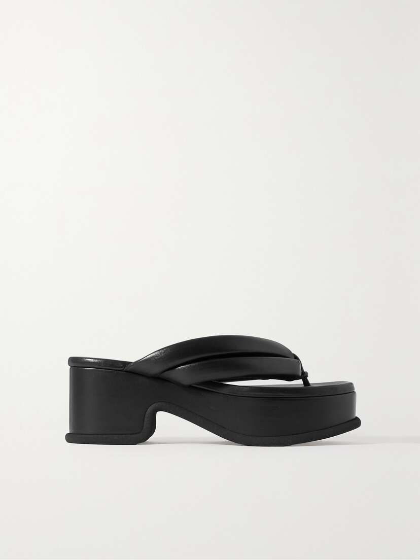 Dries Van Noten Leather Platform Sandals