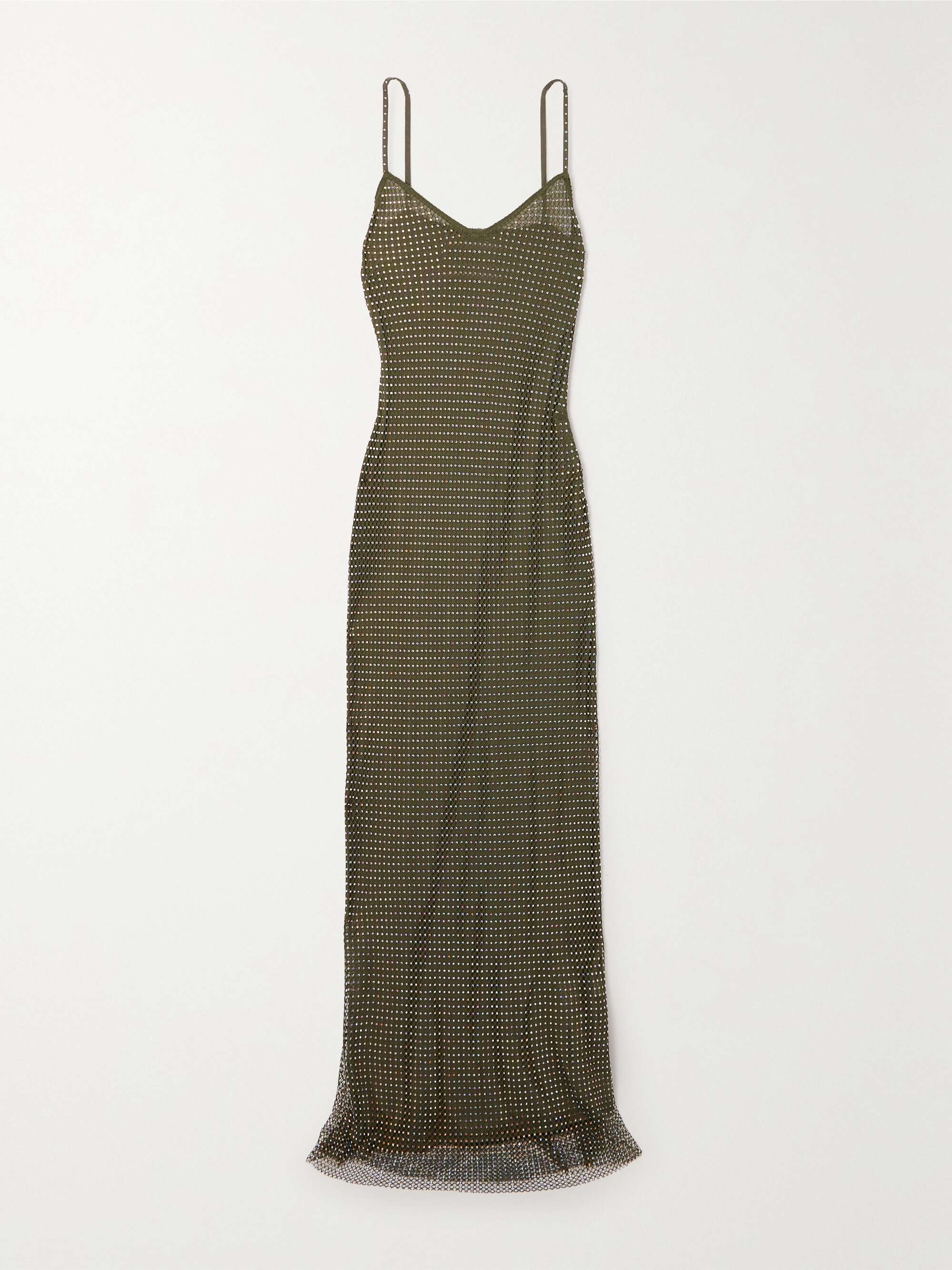 SELF-PORTRAIT Crystal-embellished fishnet gown | NET-A-PORTER