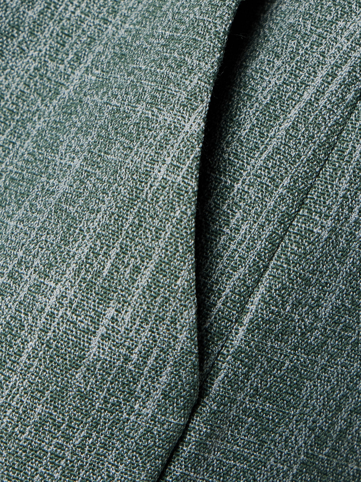 Co High-rise Wool-blend Wide-leg Pants In Green