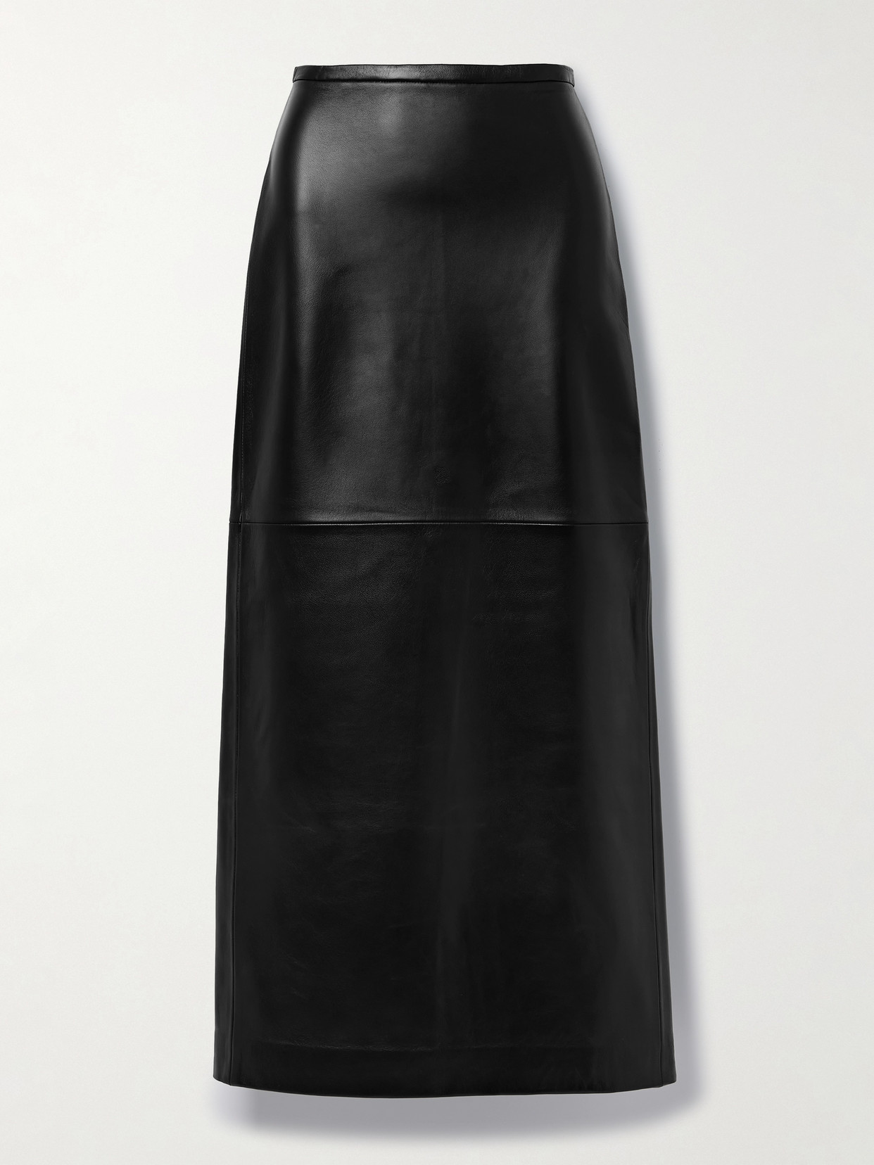 Co Paneled Leather Maxi Skirt In Black