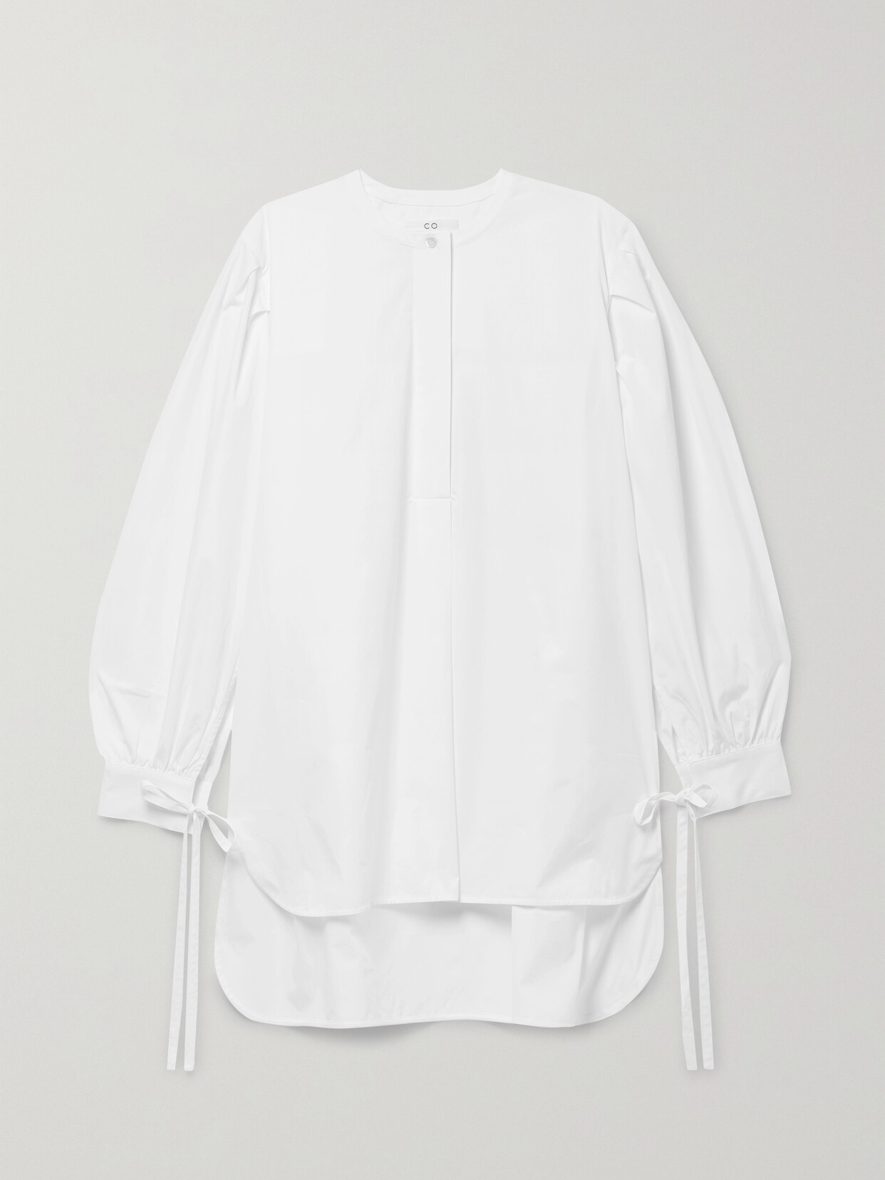 Co Oversized Organic Tton-poplin Shirt In White