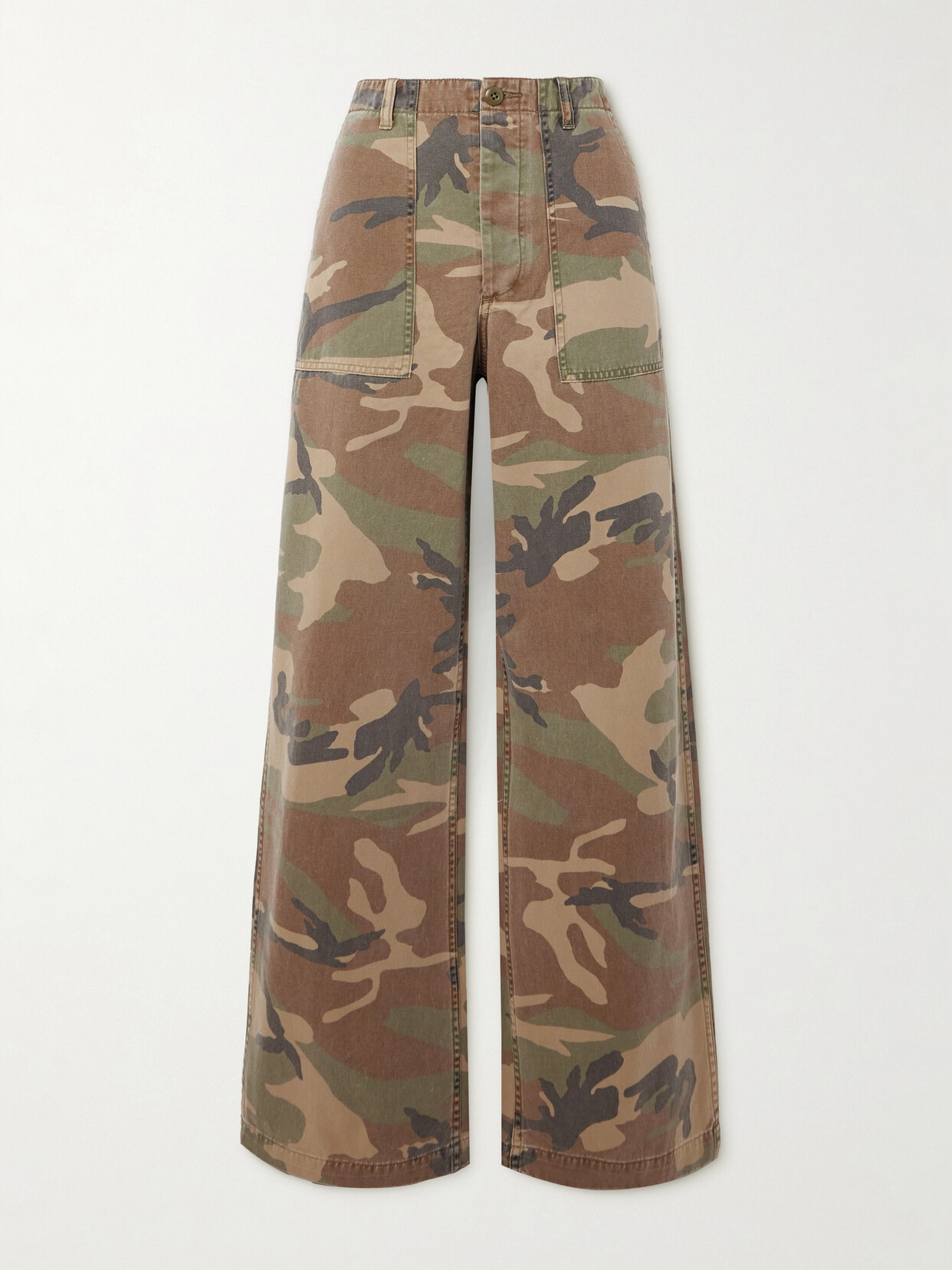 R13 - Camouflage-print Cotton-twill Pants - Green