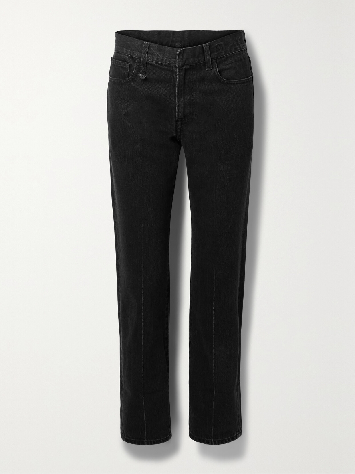 Shop R13 Romeo High-rise Straight-leg Jeans In Black