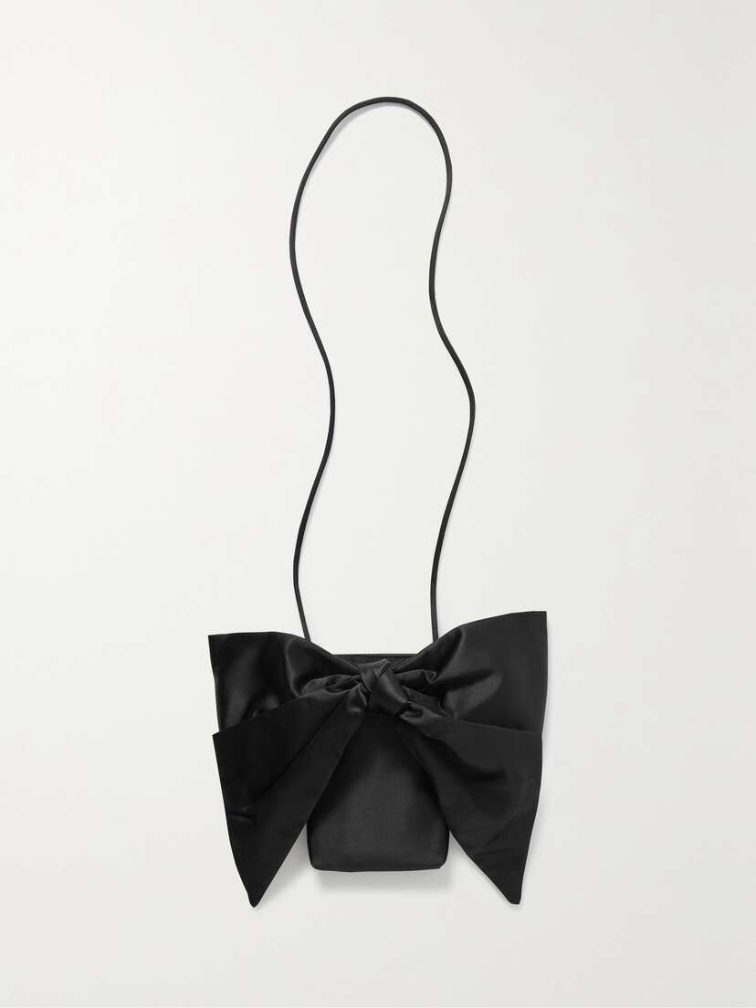 Loeffler Randall Violet Bow-embellished Satin Shoulder Bag