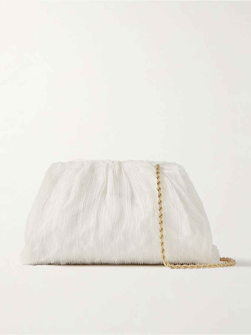 Loeffler Randall Bailey Plissé-organza Clutch