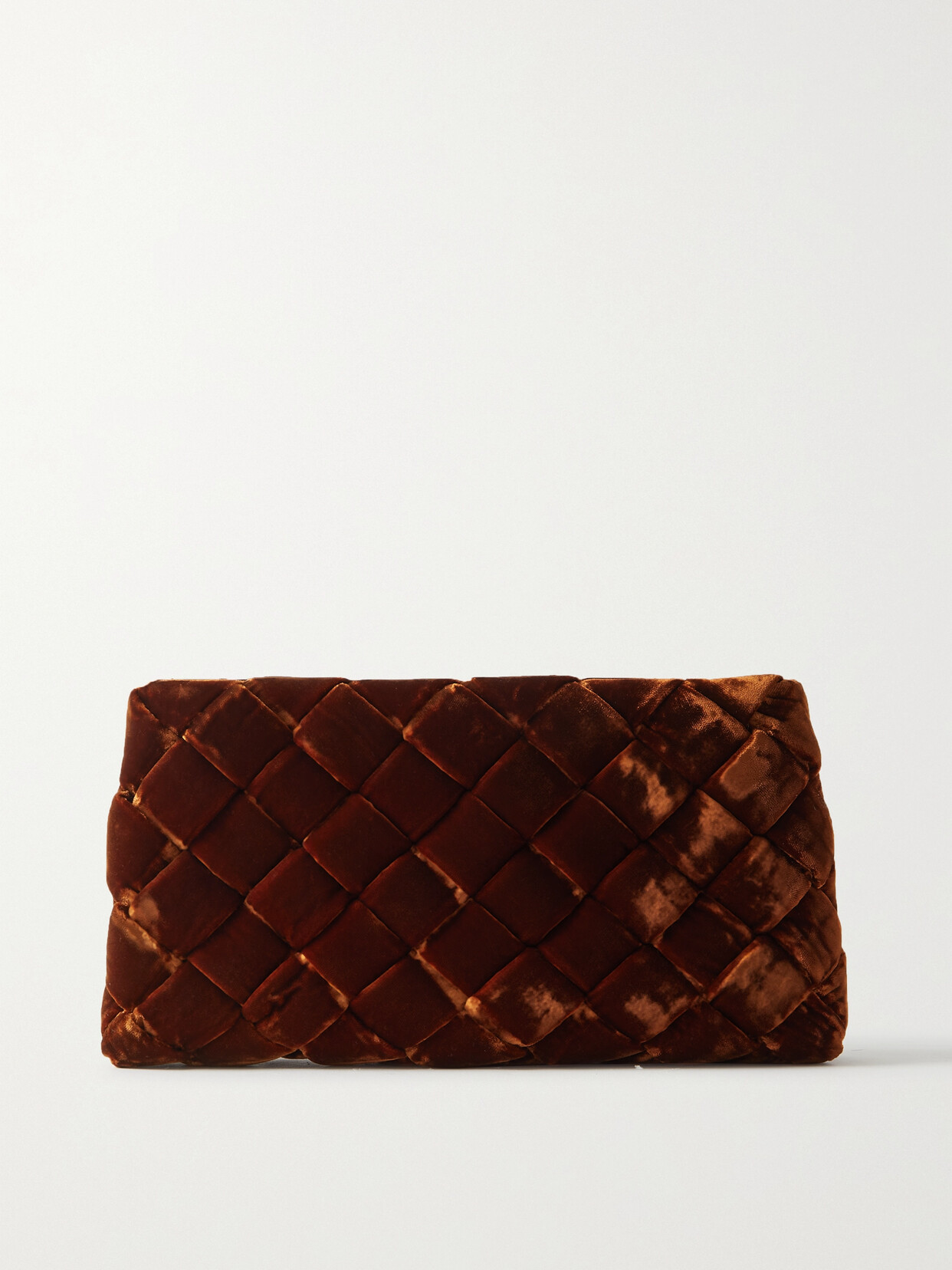 Loeffler Randall Aviva Woven Velvet Clutch In Red