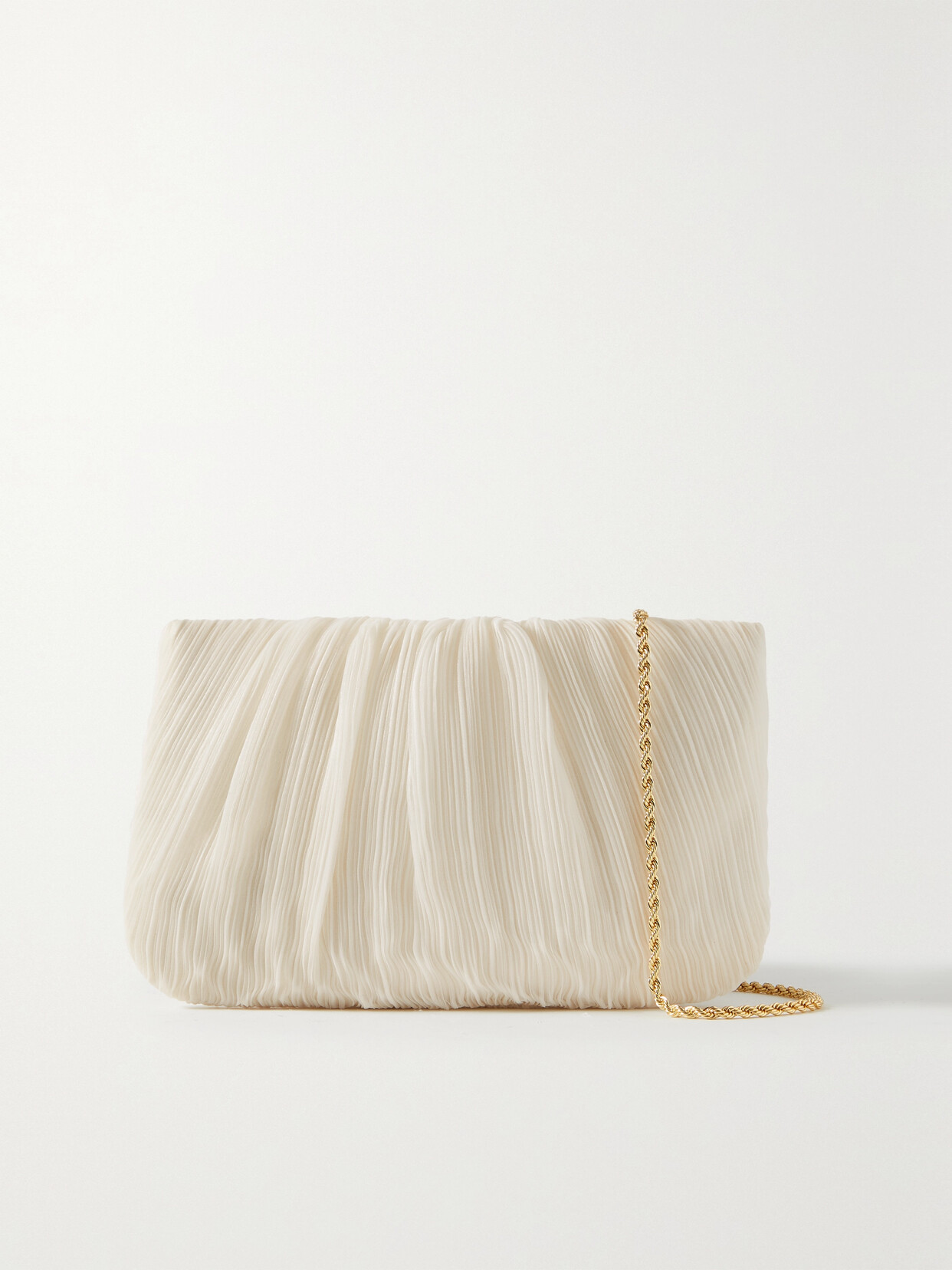 Loeffler Randall Brit Flat Pleated Pouch In Off-white