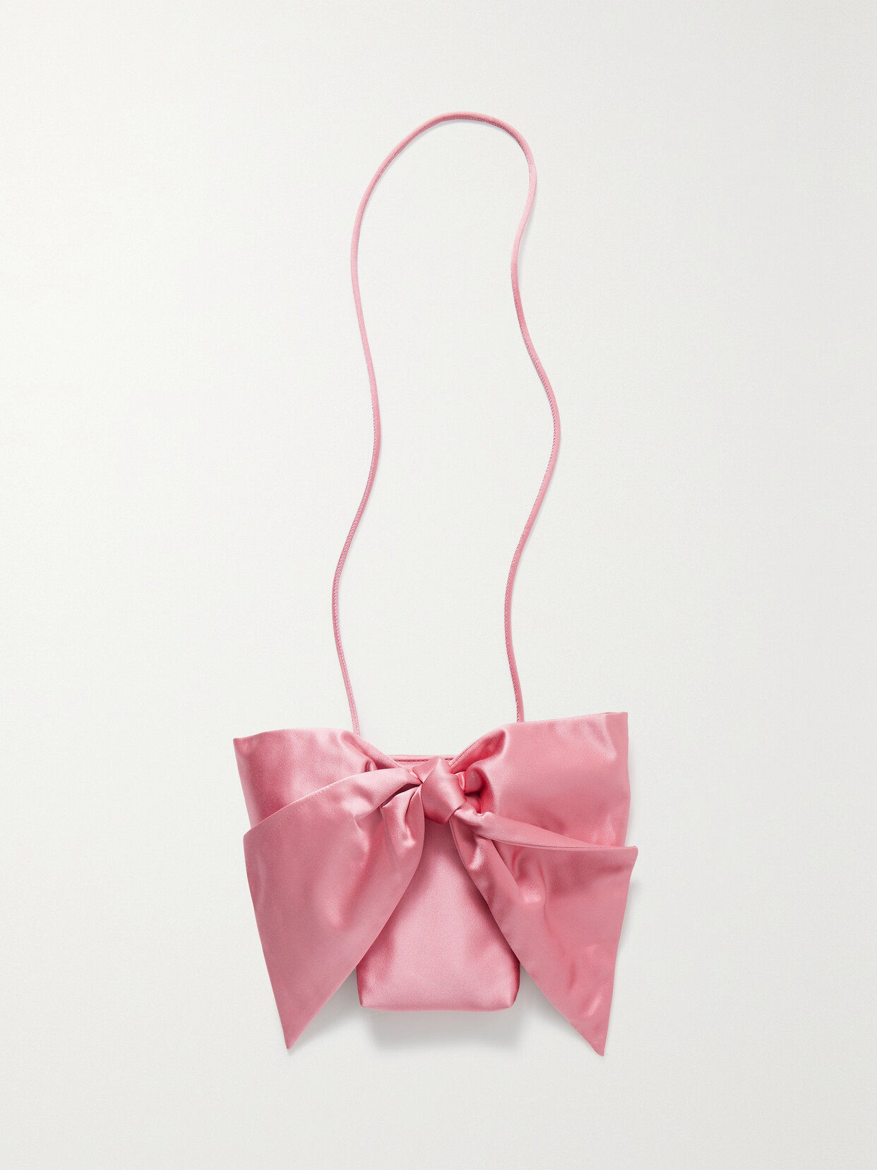 Loeffler Randall Violet Bow-embellished Satin Shoulder Bag In Pink