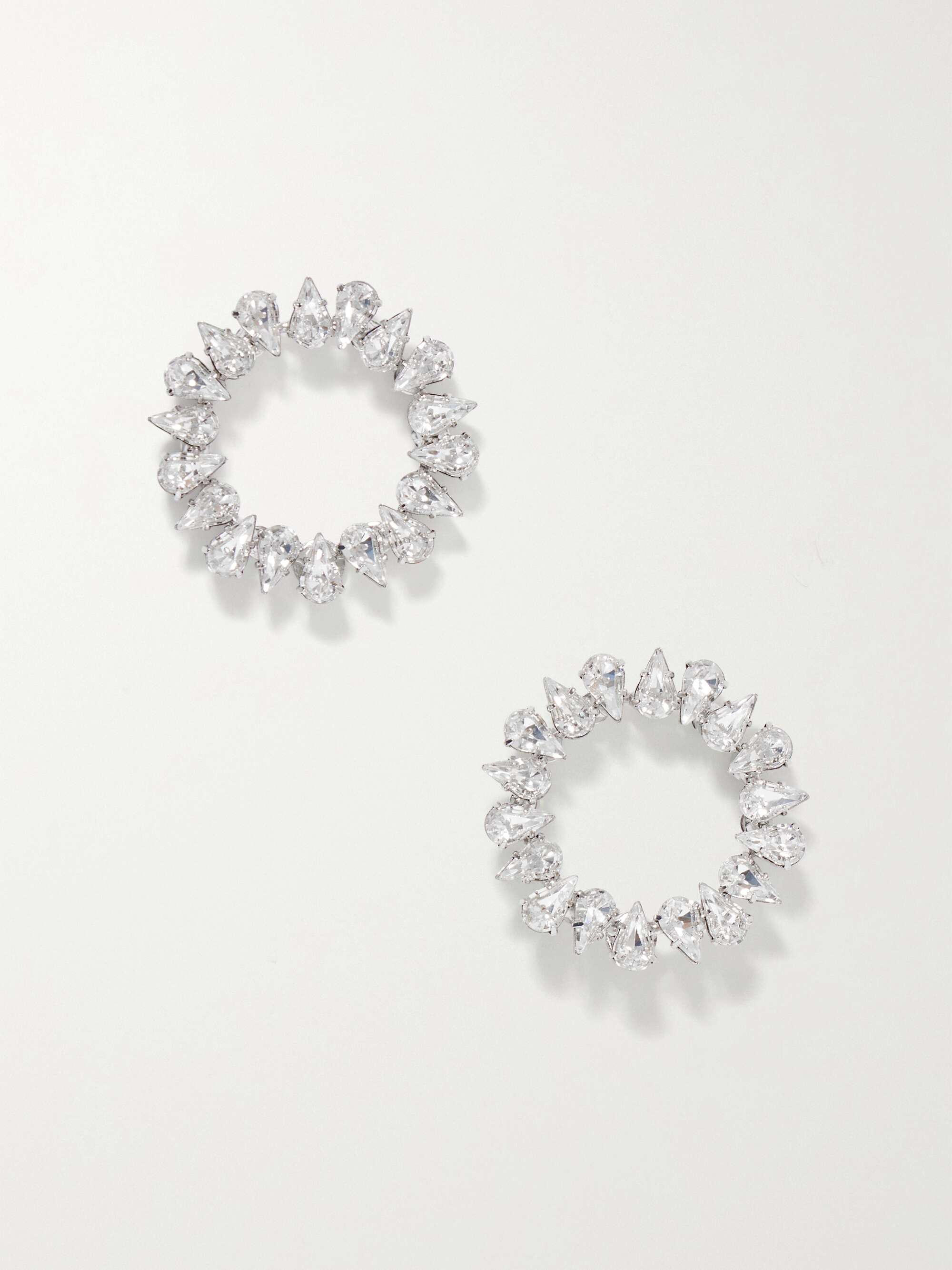 Swarovski LOUISON HOOP EARRINGS, White, Rhodium -5419245/5450934 