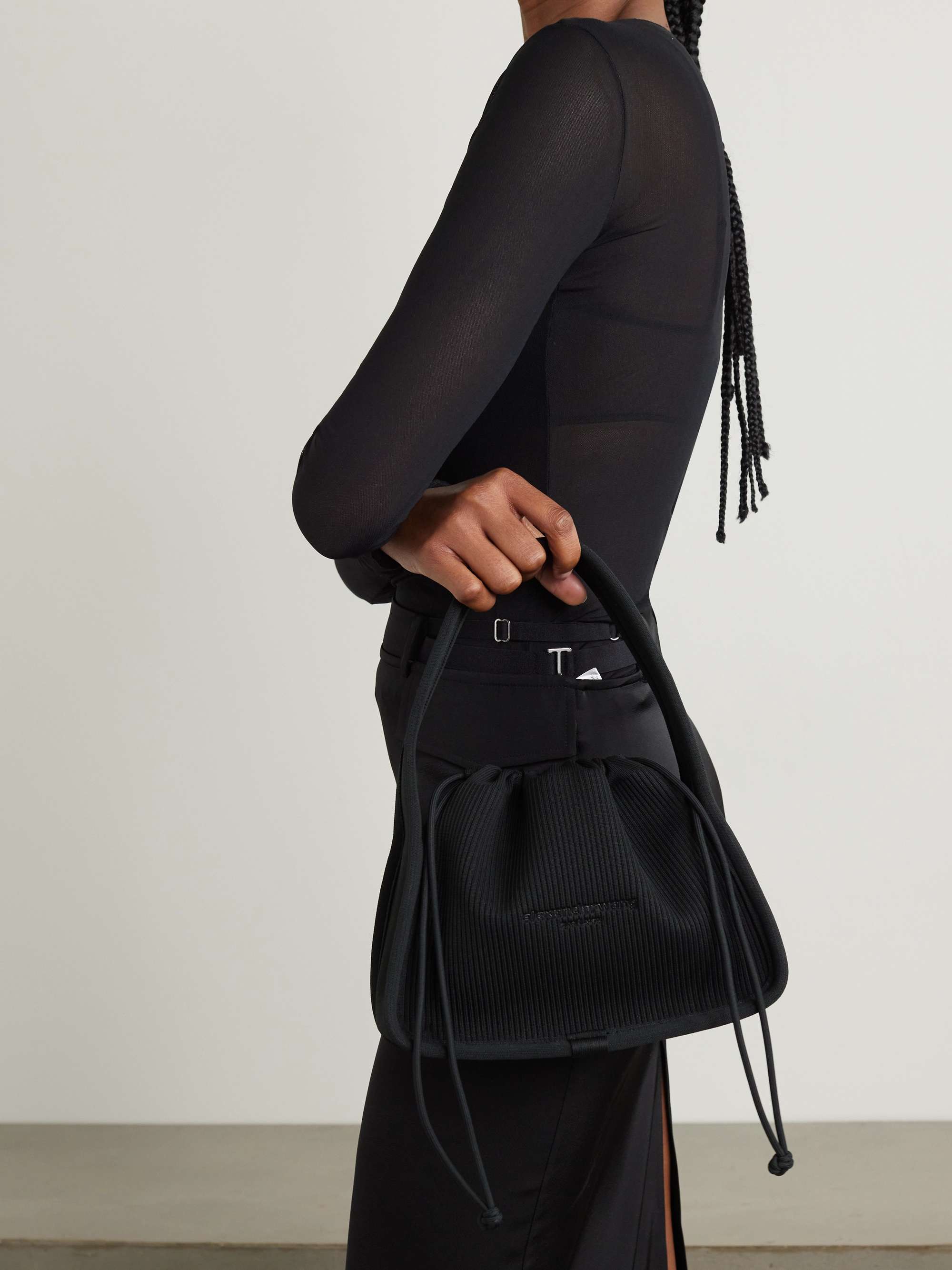 ALEXANDER WANG Ryan small appliquéd ribbed-knit tote | NET-A-PORTER