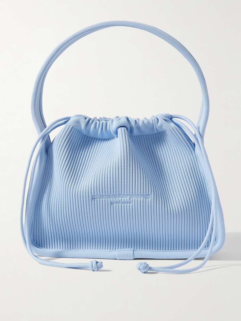 Alexander Wang Ryan Small Appliquéd Ribbed-knit Tote