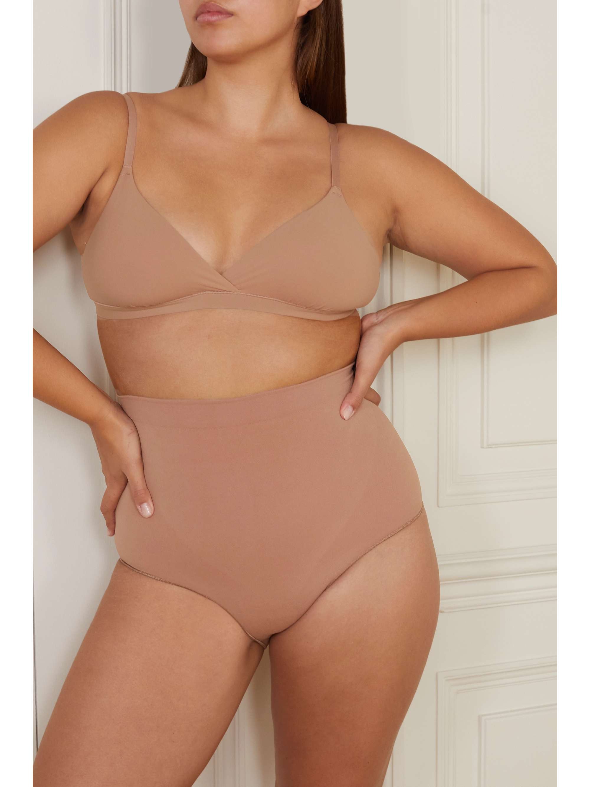 SKIMS Fits Everybody wrap-effect triangle bralette - Oxide