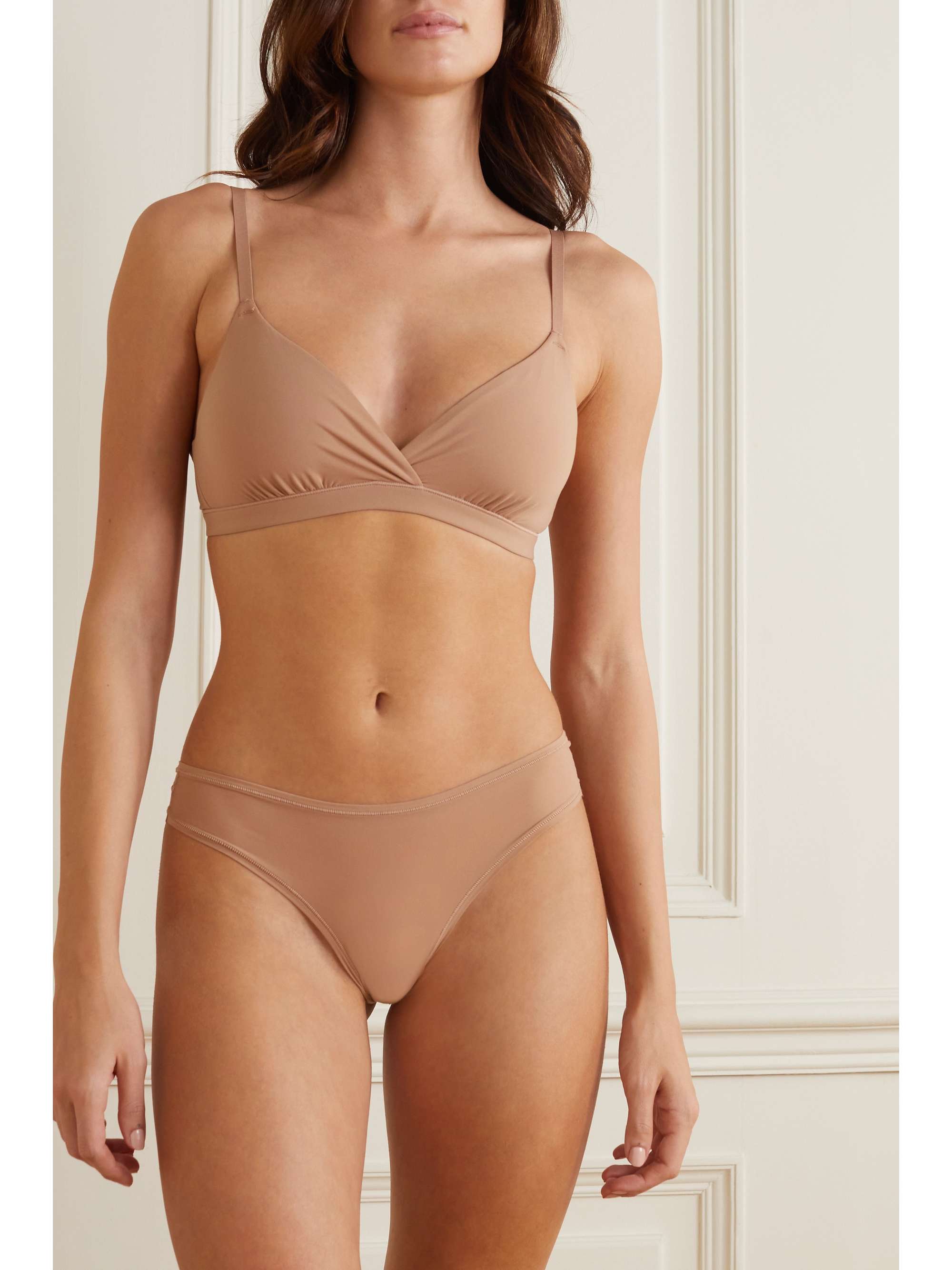 SKIMS Fits Everybody wrap-effect triangle bralette - Oxide