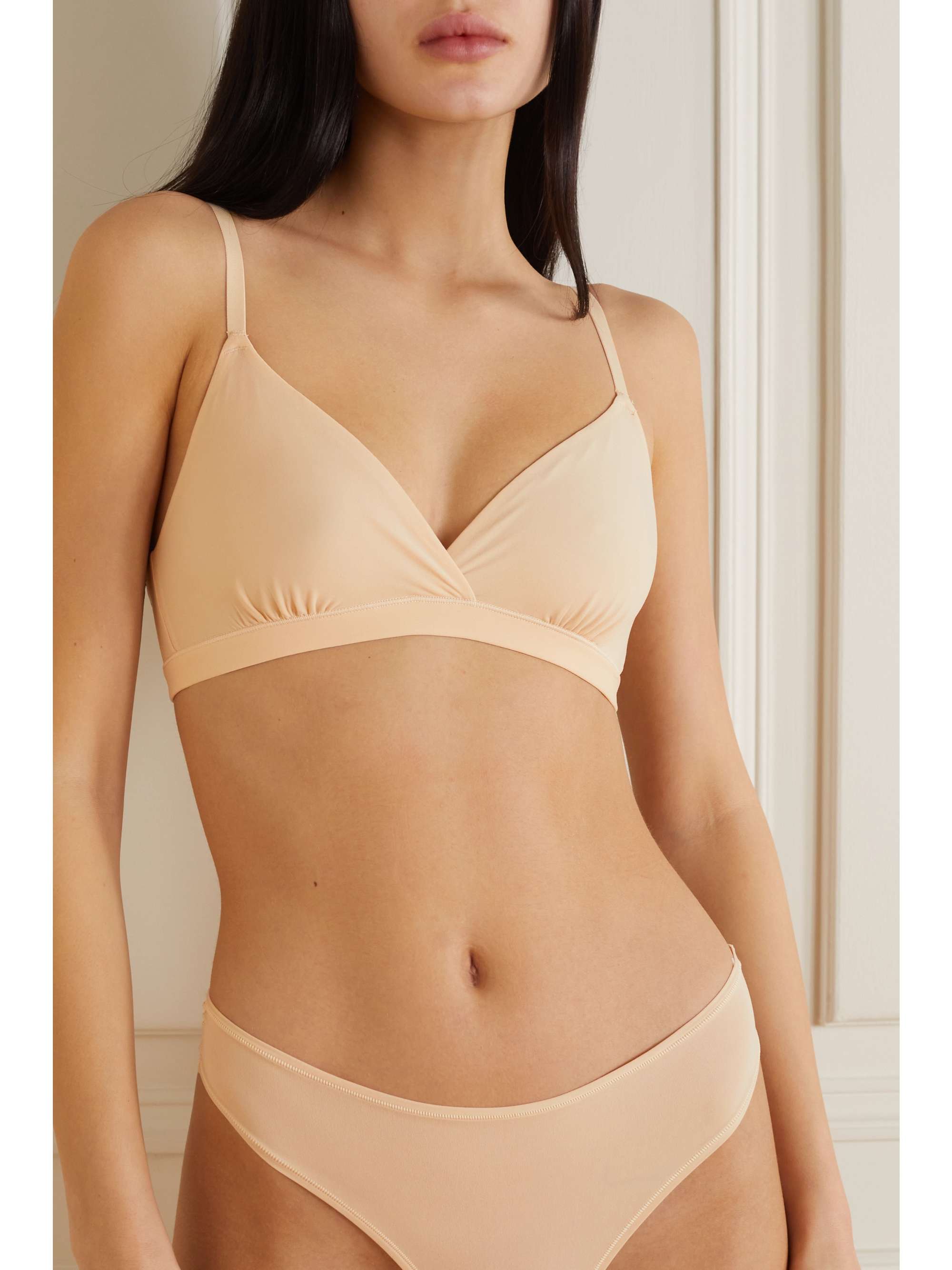SKIMS Fits Everybody wrap-effect triangle bralette - Oxide