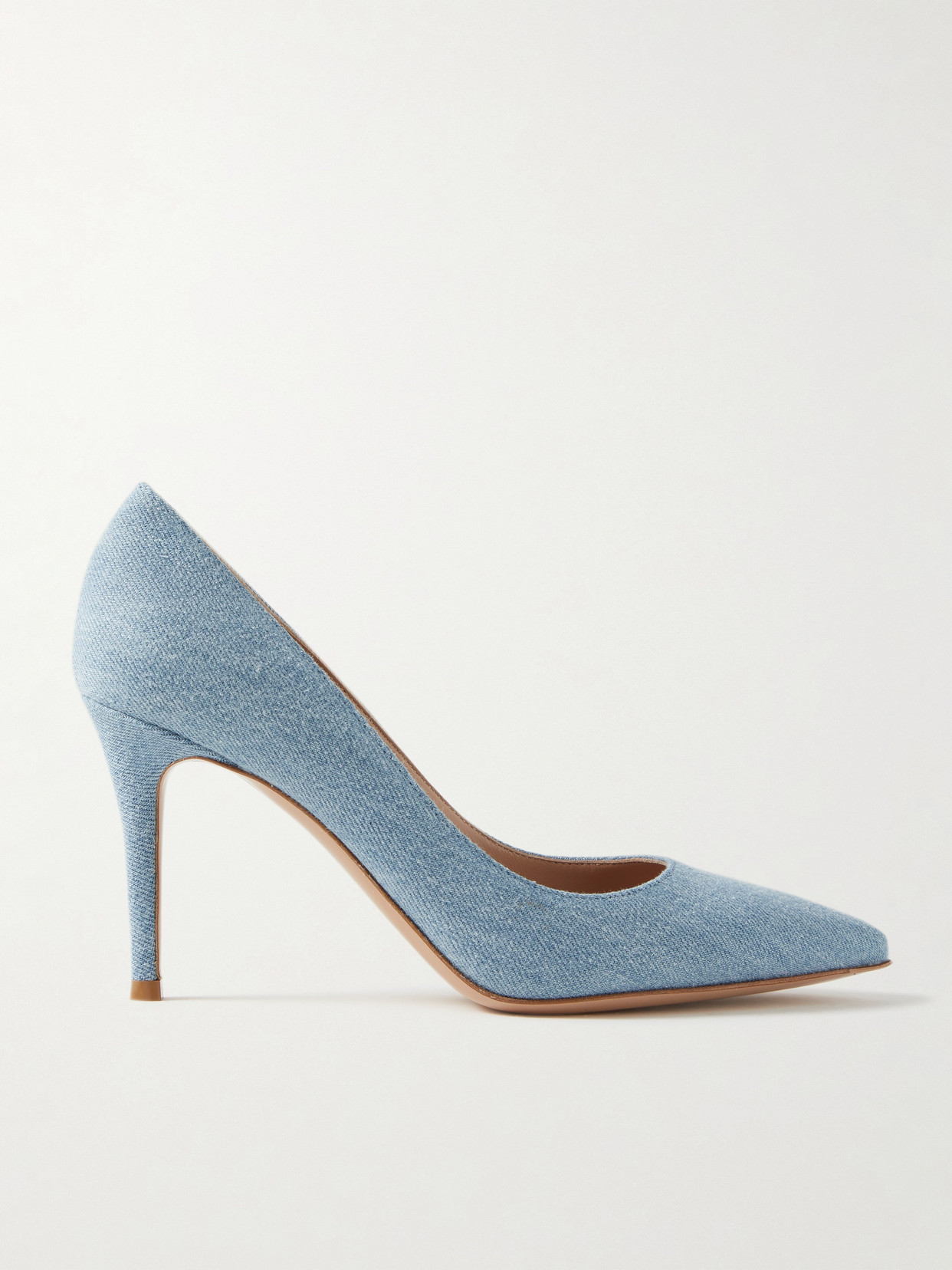 Gianvito Rossi - Gianvito 85 Denim Pumps - Blue