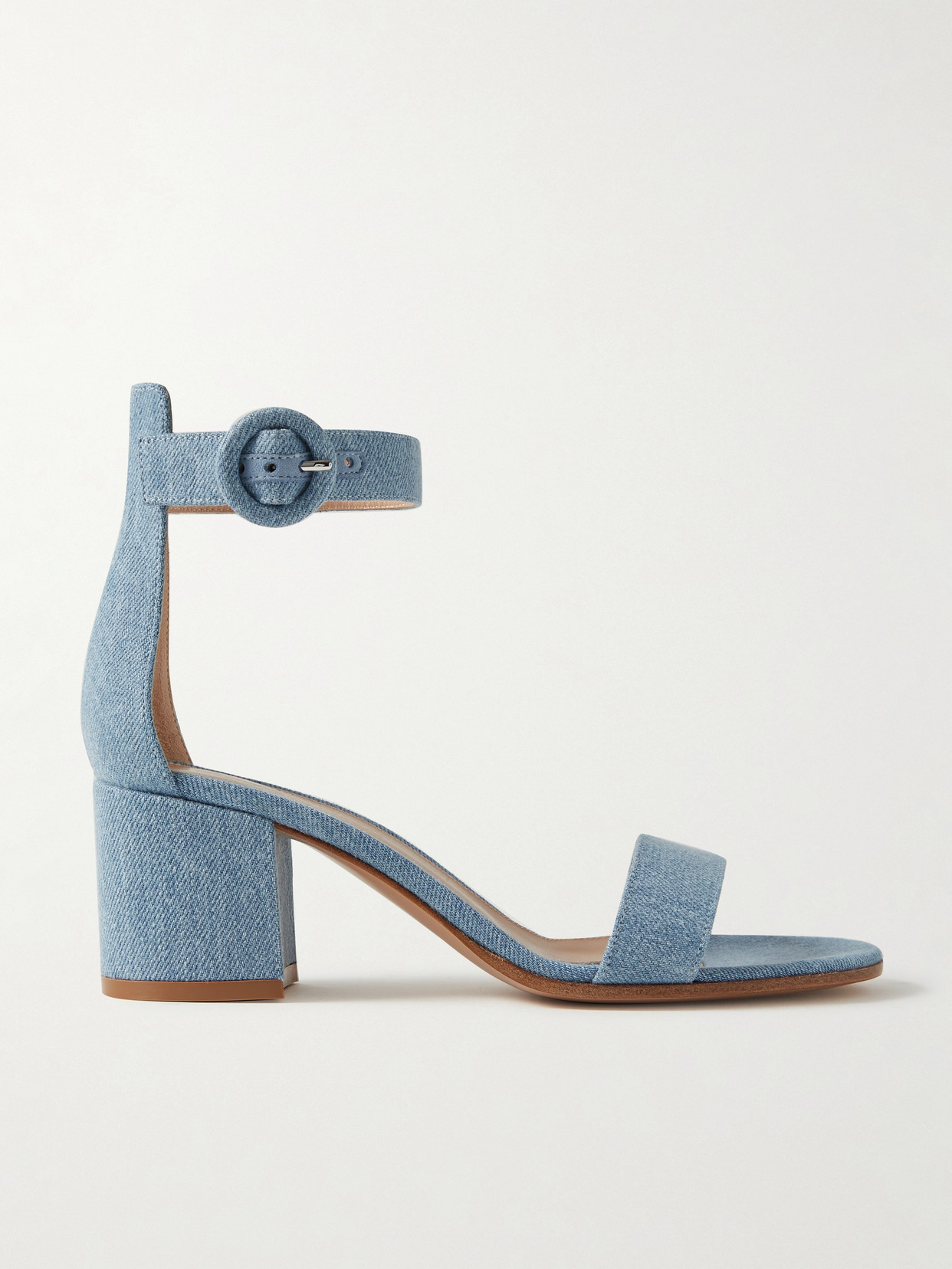 Gianvito Rossi Versilia 60 Denim Sandals In Blue