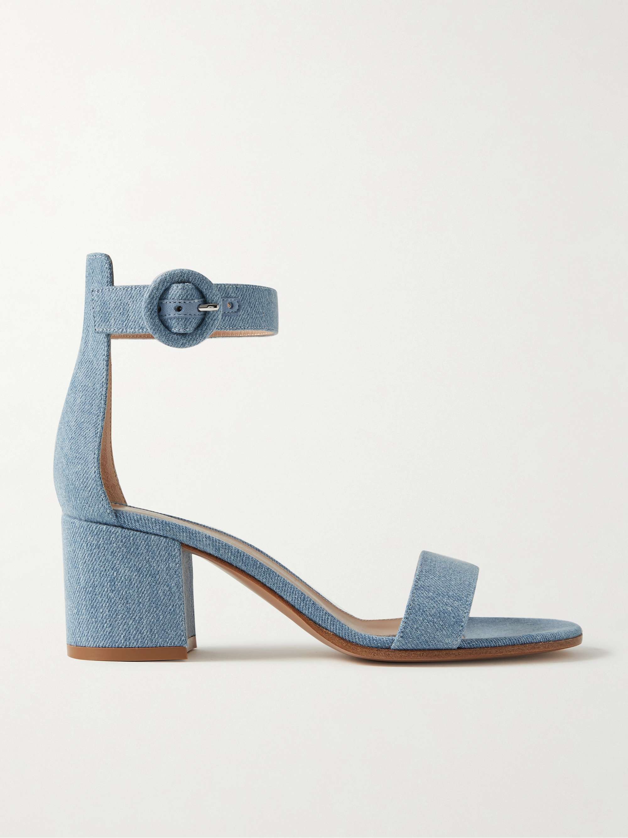 GIANVITO ROSSI Versilia 60 denim sandals | NET-A-PORTER