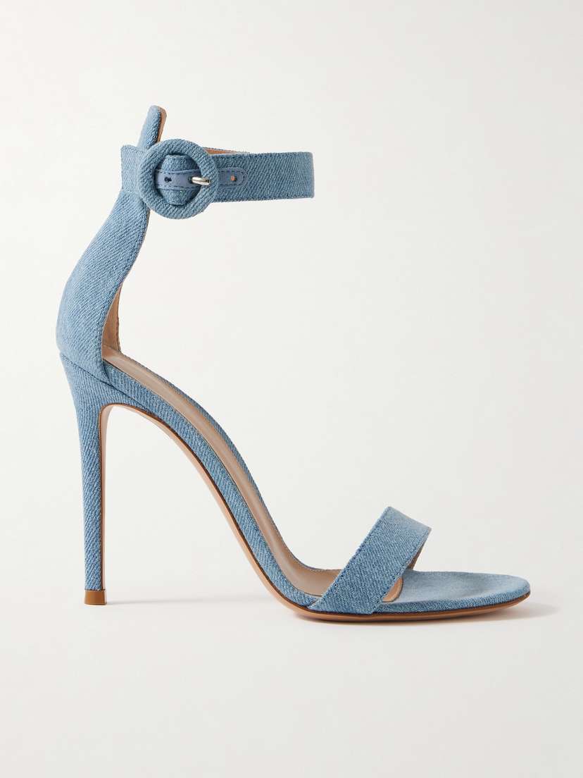 Gianvito Rossi Portofino 105 Denim Sandals