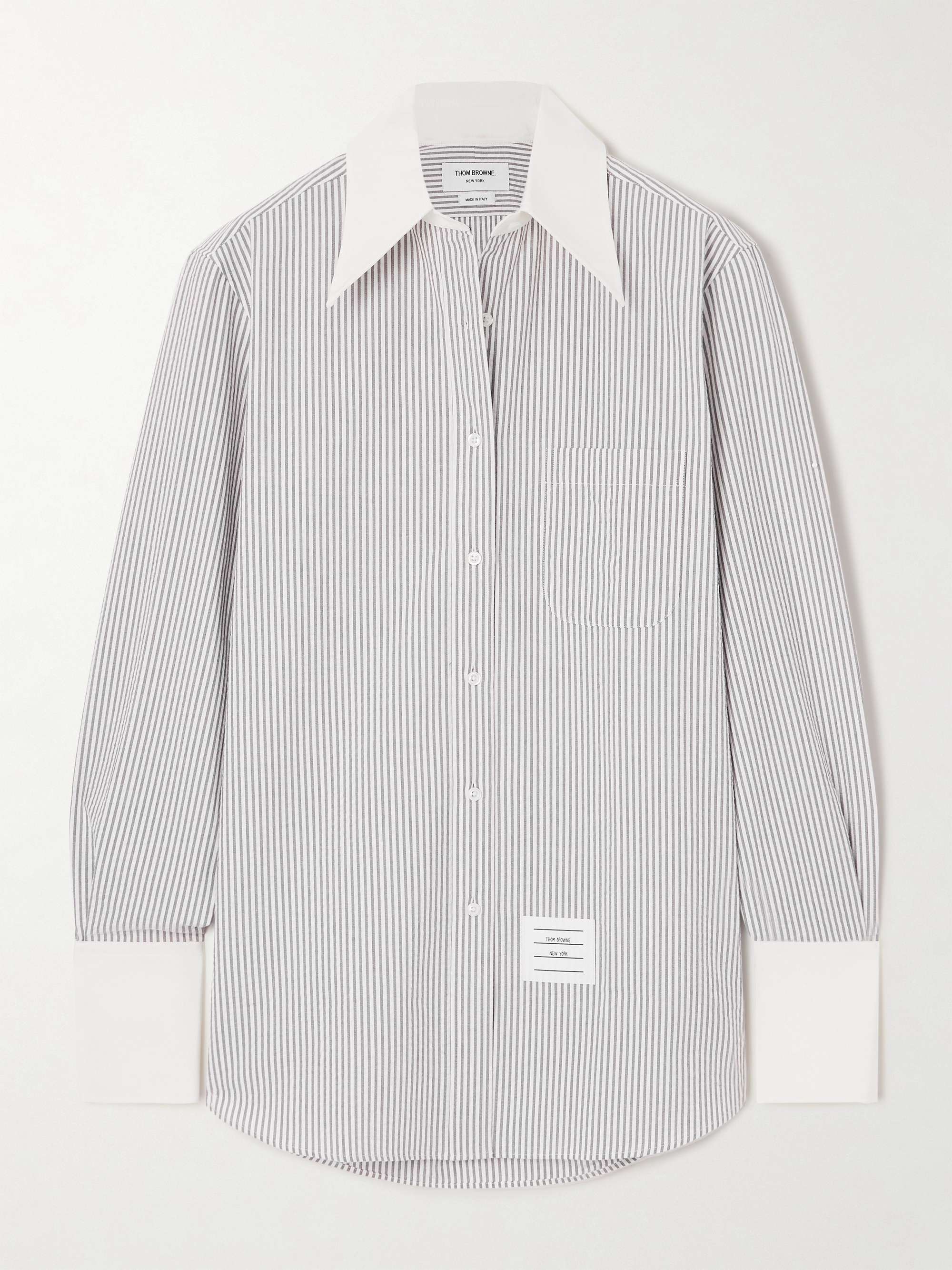 THOM BROWNE Checked cotton-blend jacquard cardigan | NET-A