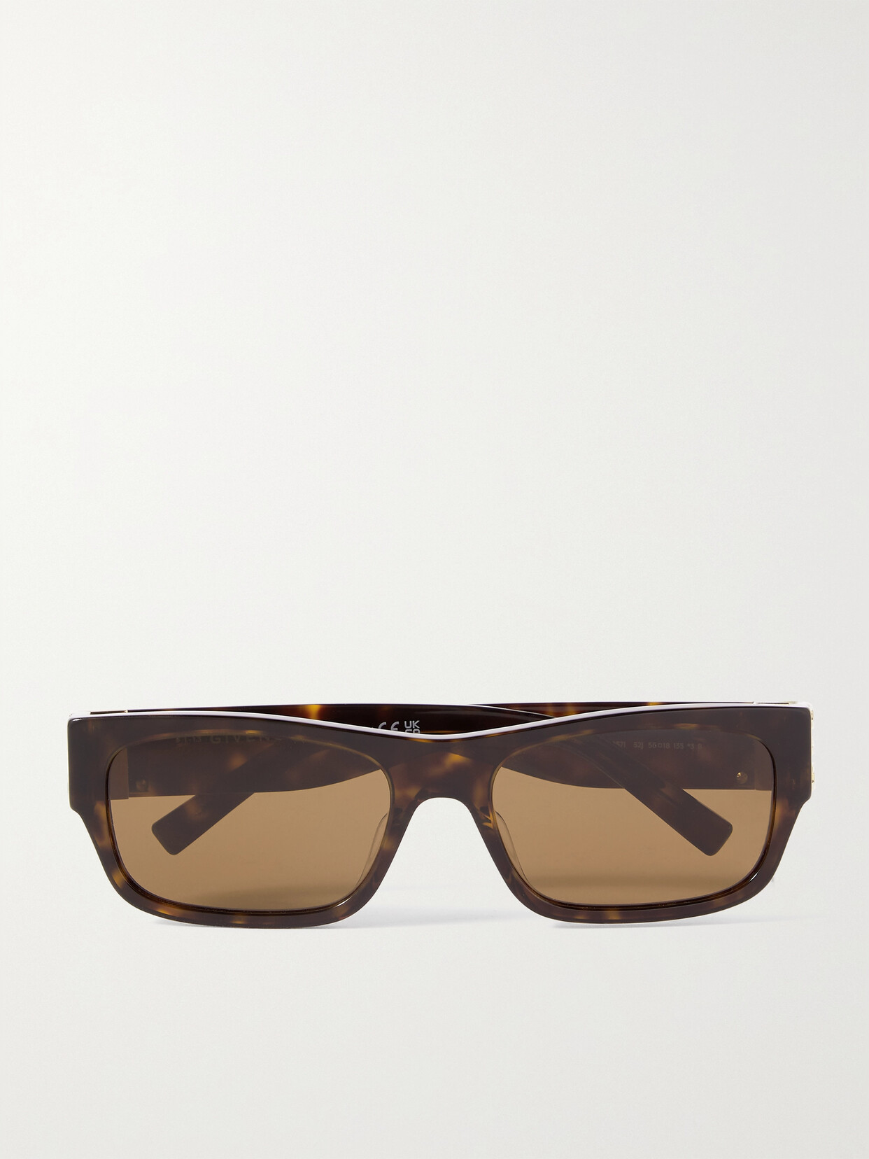 Givenchy 4g Rectangular-frame Tortoiseshell Acetate Sunglasses