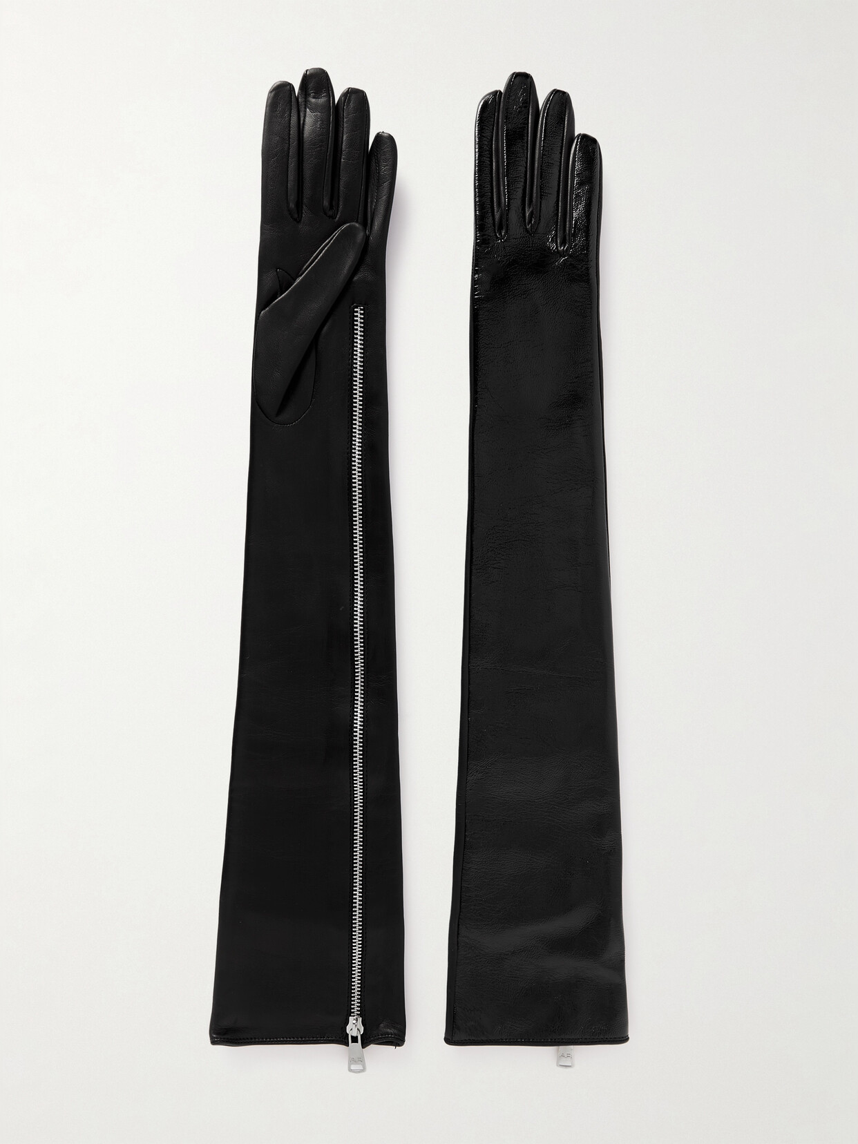 Alessandra Rich Patent-leather Gloves In Black