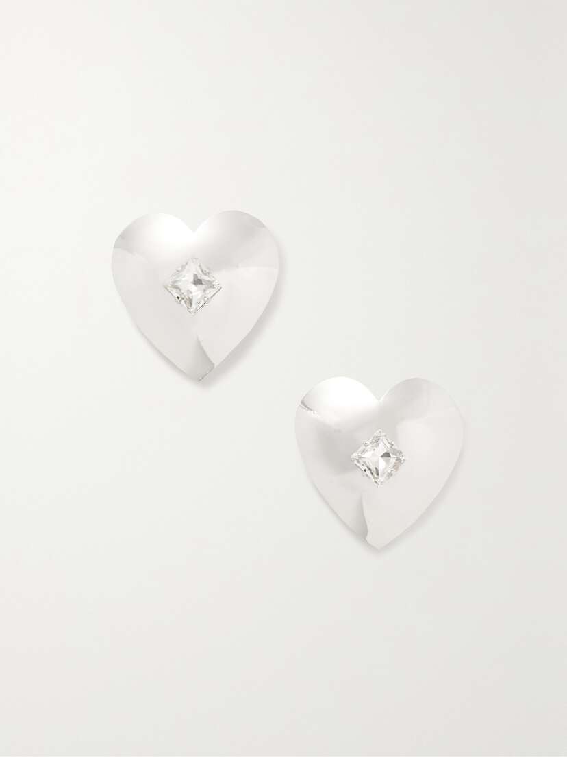 Alessandra Rich tone Crystal Clip Earrings