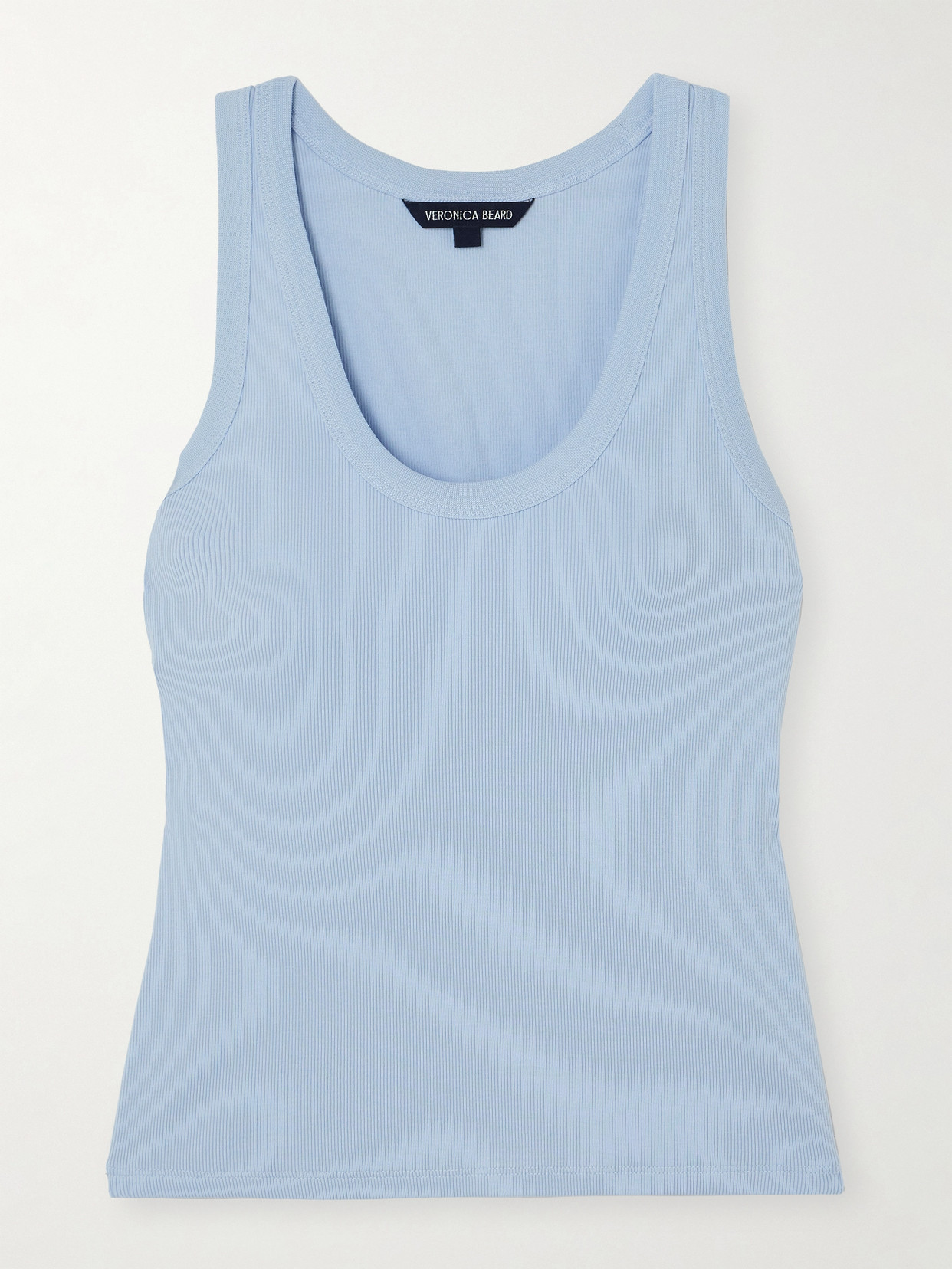 Veronica Beard - Birke Ribbed Stretch-pima Cotton Tank - Blue