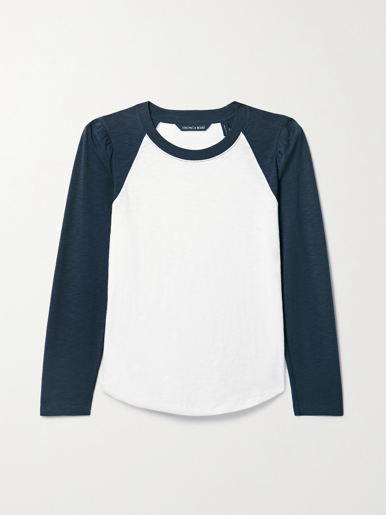 Veronica Beard Mason Slub Cotton-jersey T-shirt - White