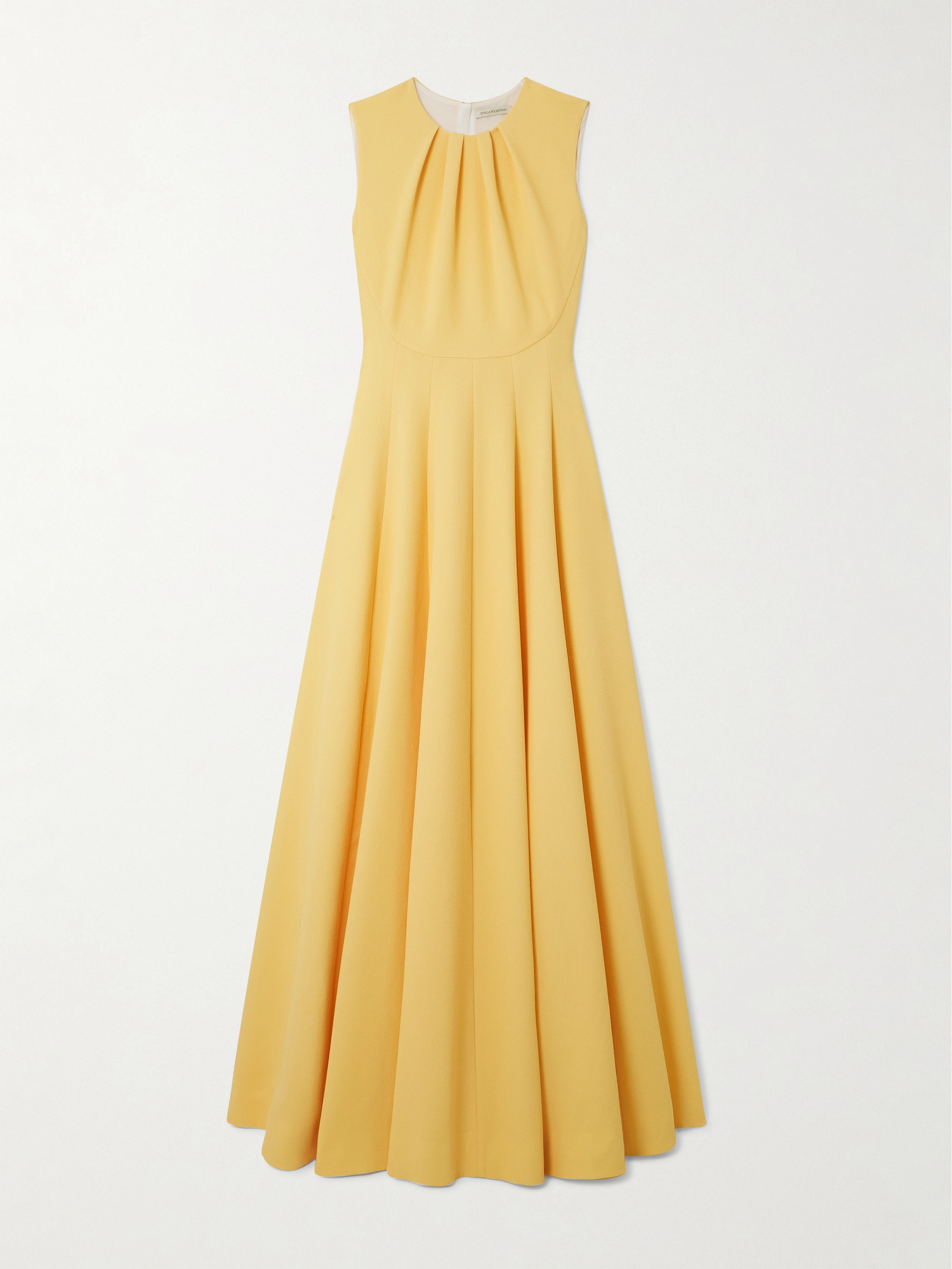 Emilia Wickstead Marlease pleated stretch-crepe gown