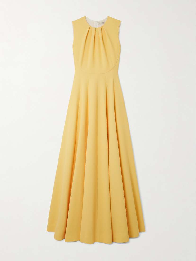 Emilia Wickstead Marlease Pleated Stretch-crepe Gown