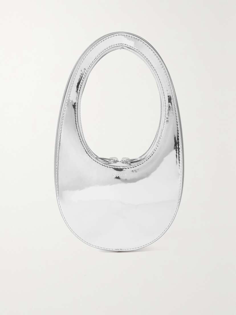 Coperni Swipe Mini Metallic Leather Tote