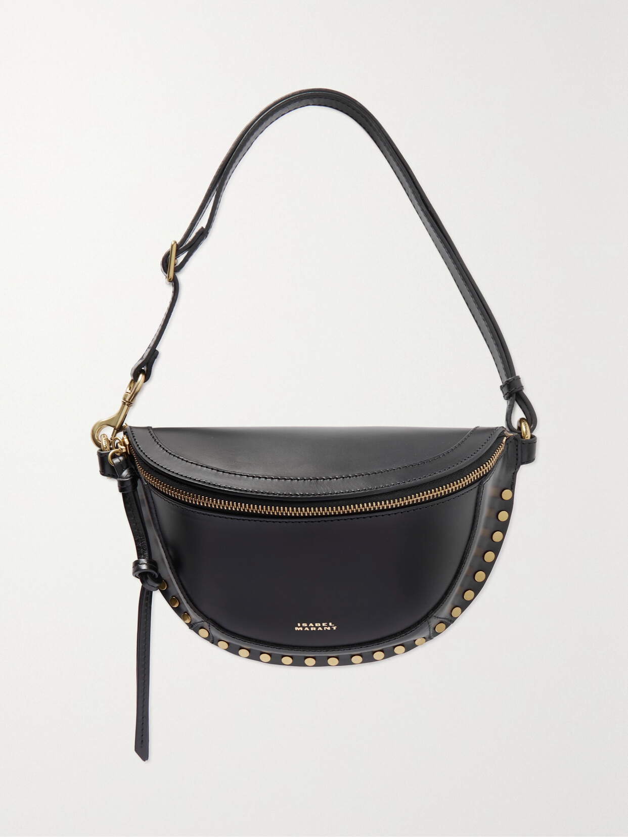 Isabel Marant Skano Studded Leather Belt Bag In Black