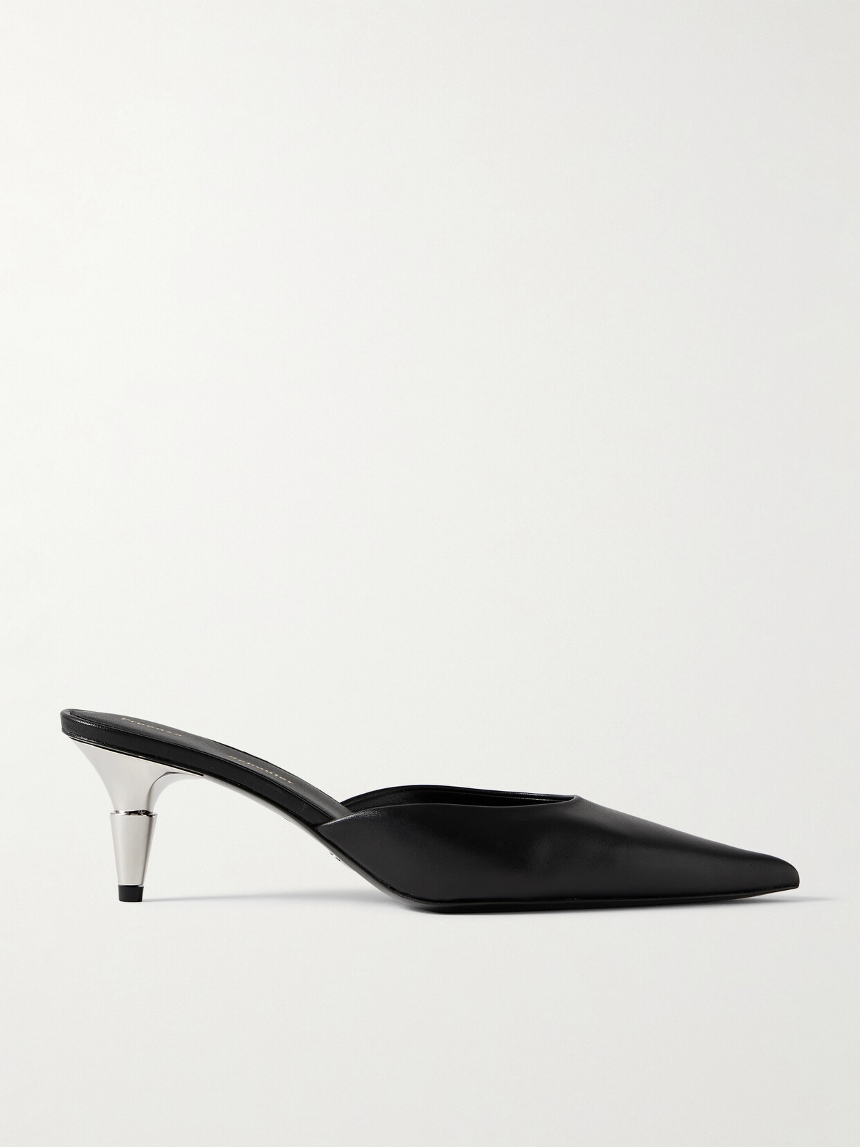 Proenza Schouler Spike Leather-trimmed Mesh Point-toe Mules In Black