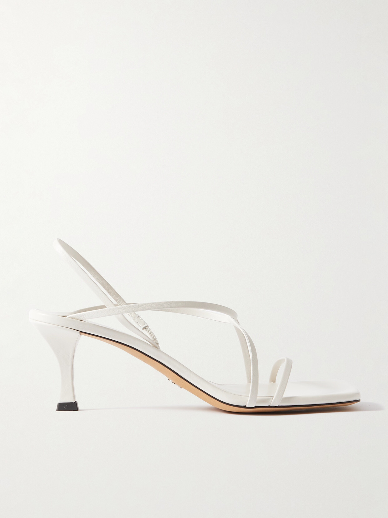 Proenza Schouler - Square Strappy Leather Sandals - Neutrals