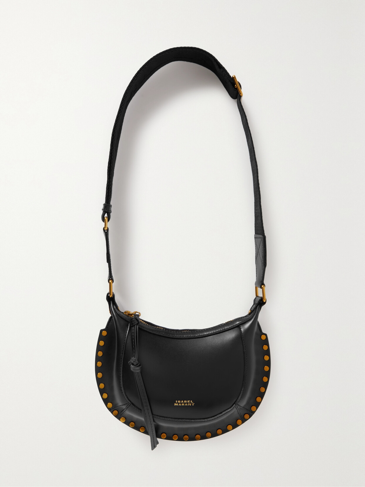 Isabel Marant - Mini Moon Stud-embellished Leather Shoulder Bag - Black