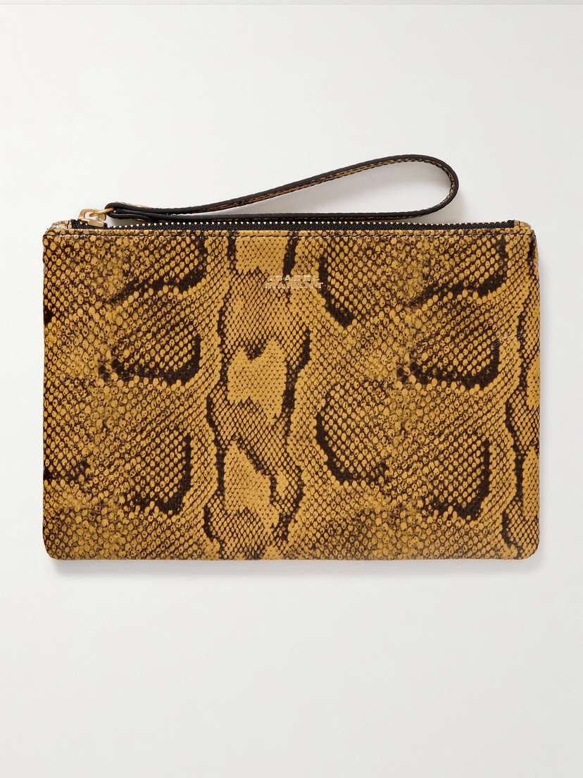 Isabel Marant Snake-effect Leather Pouch