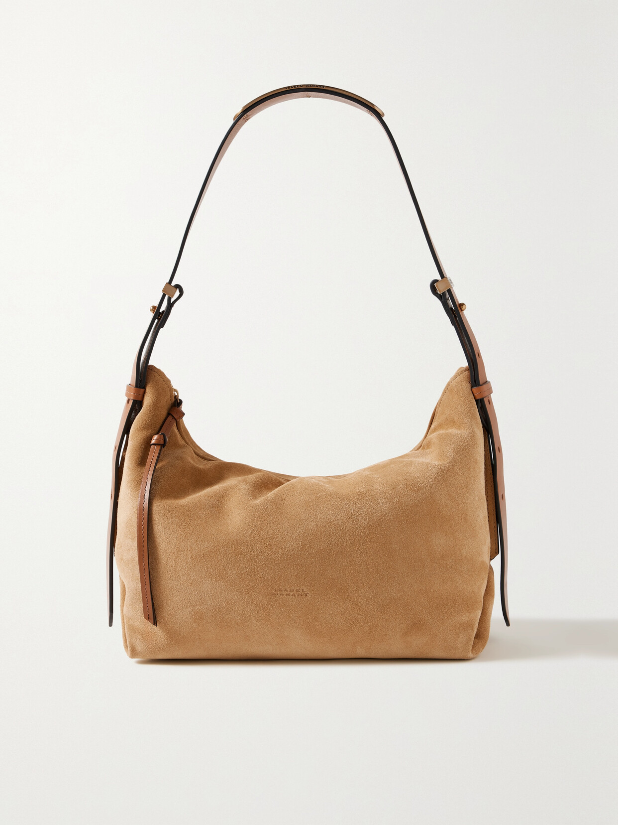 Isabel Marant - Leyden Leather-trimmed Suede Shoulder Bag - Brown