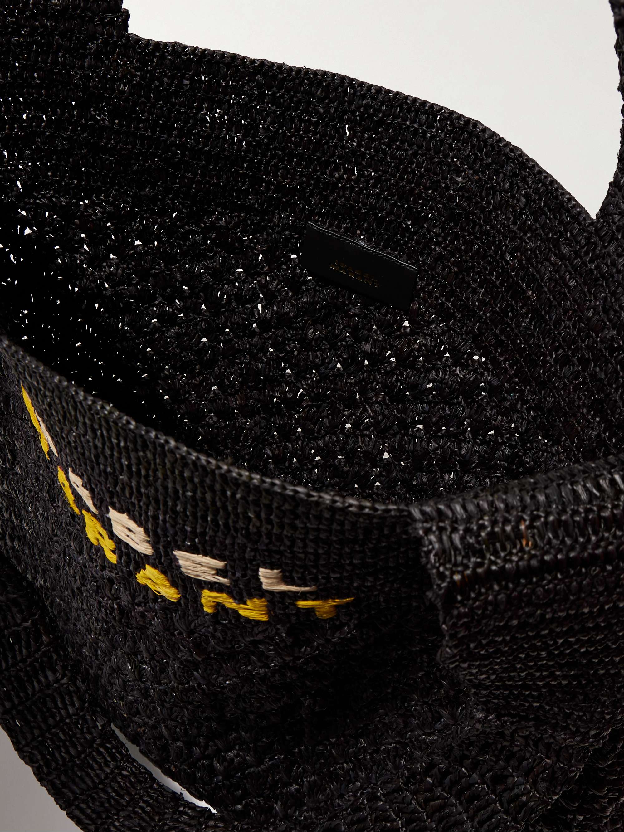 ISABEL MARANT Praia medium embroidered woven raffia tote ISABEL MARANT Praia medium embroidered woven raffia tote