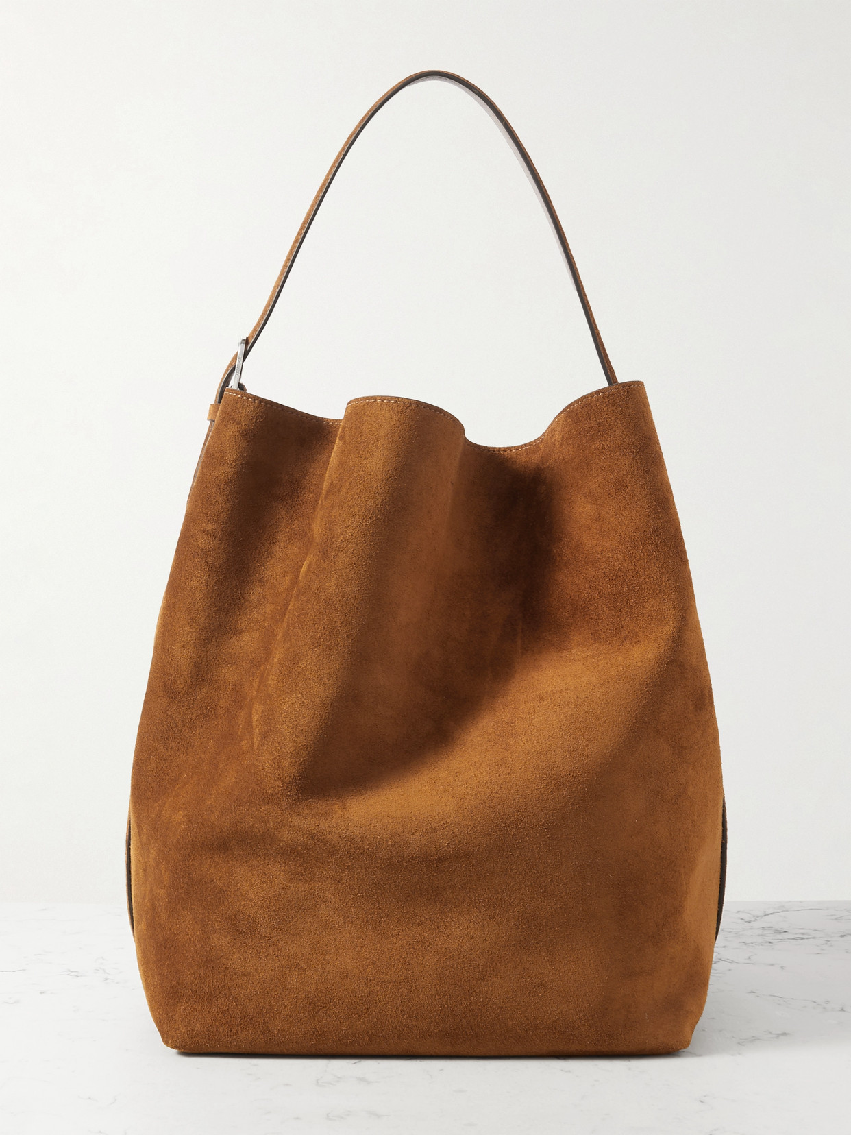 Totême Suede Tote In Brown