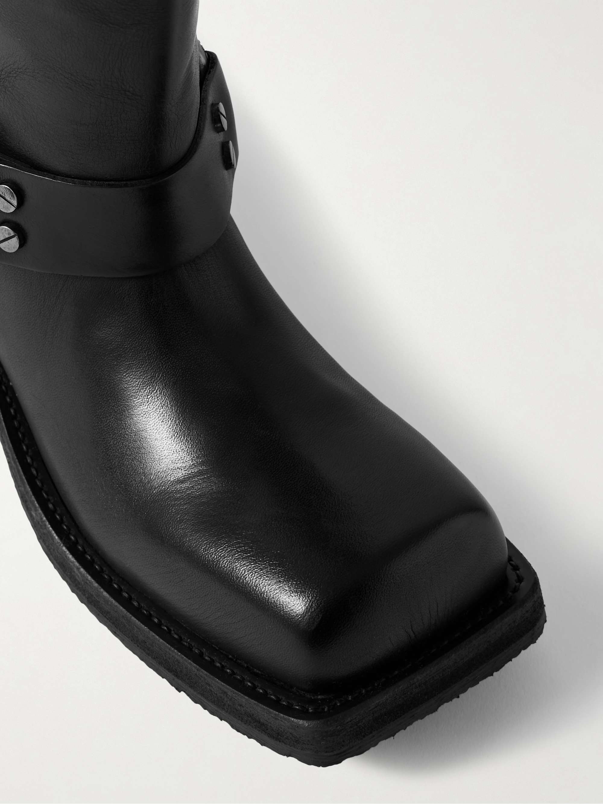 ACNE STUDIOS + NET SUSTAIN embellished leather knee boots